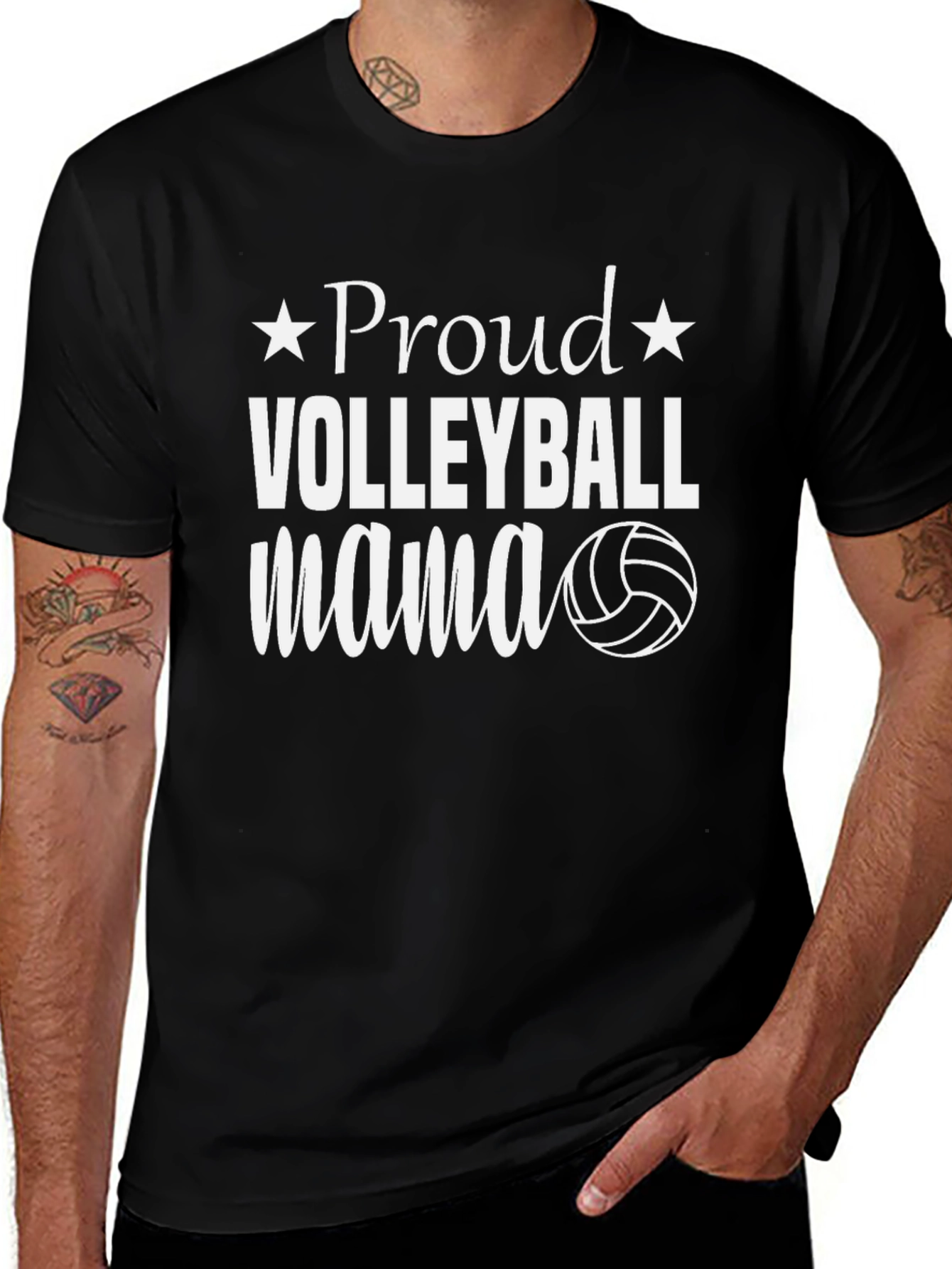 Proud Volleyball Mama Graphic Tee