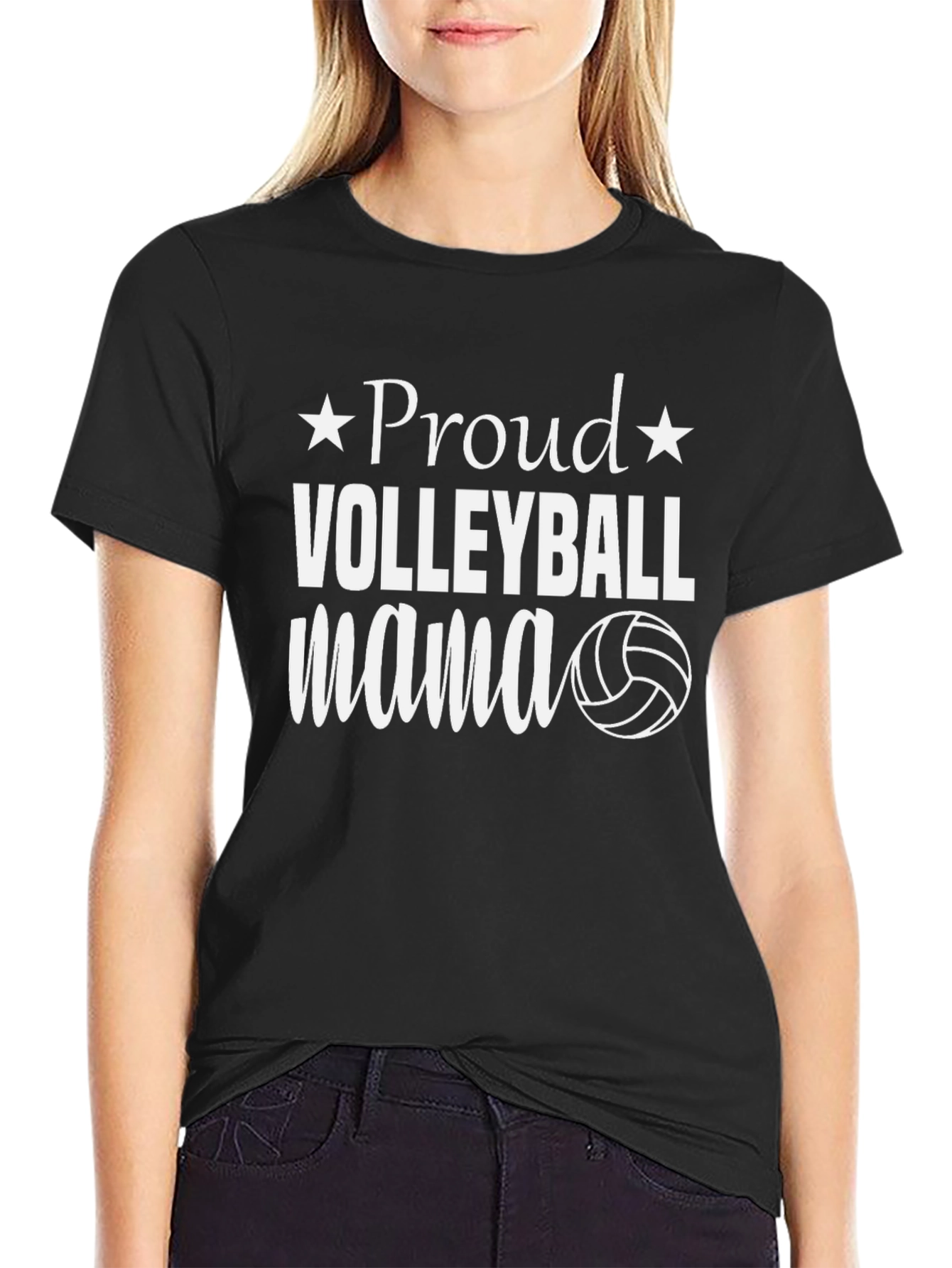 Proud Volleyball Mama Graphic Tee