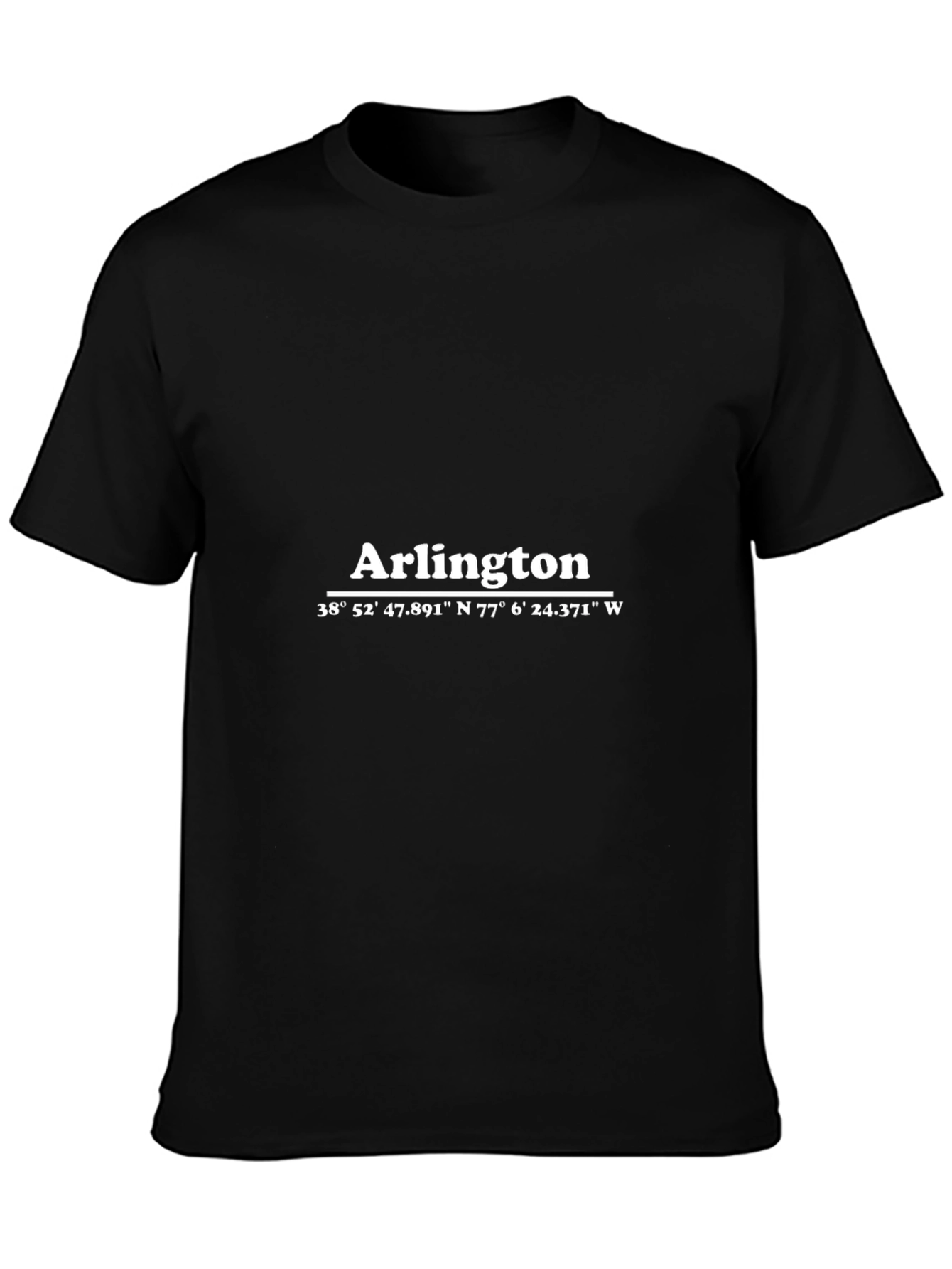 Arlington Coordinates Black T-Shirt