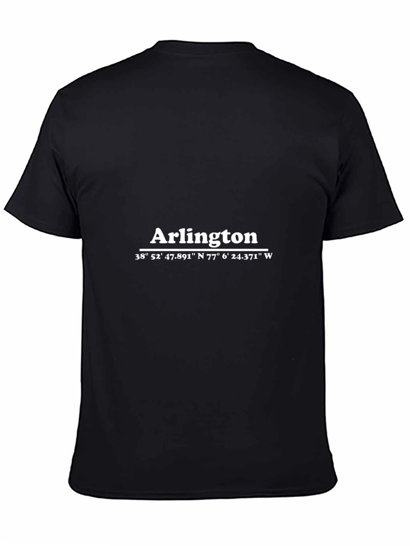 Arlington Coordinates Black T-Shirt