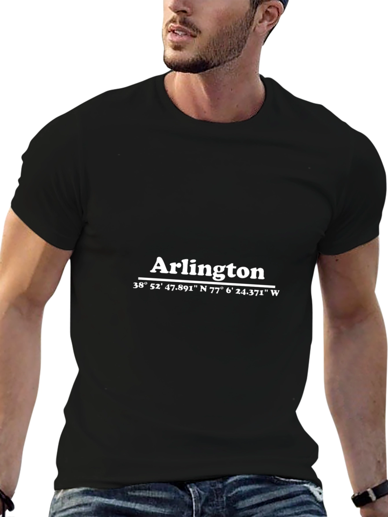 Arlington Coordinates Black T-Shirt