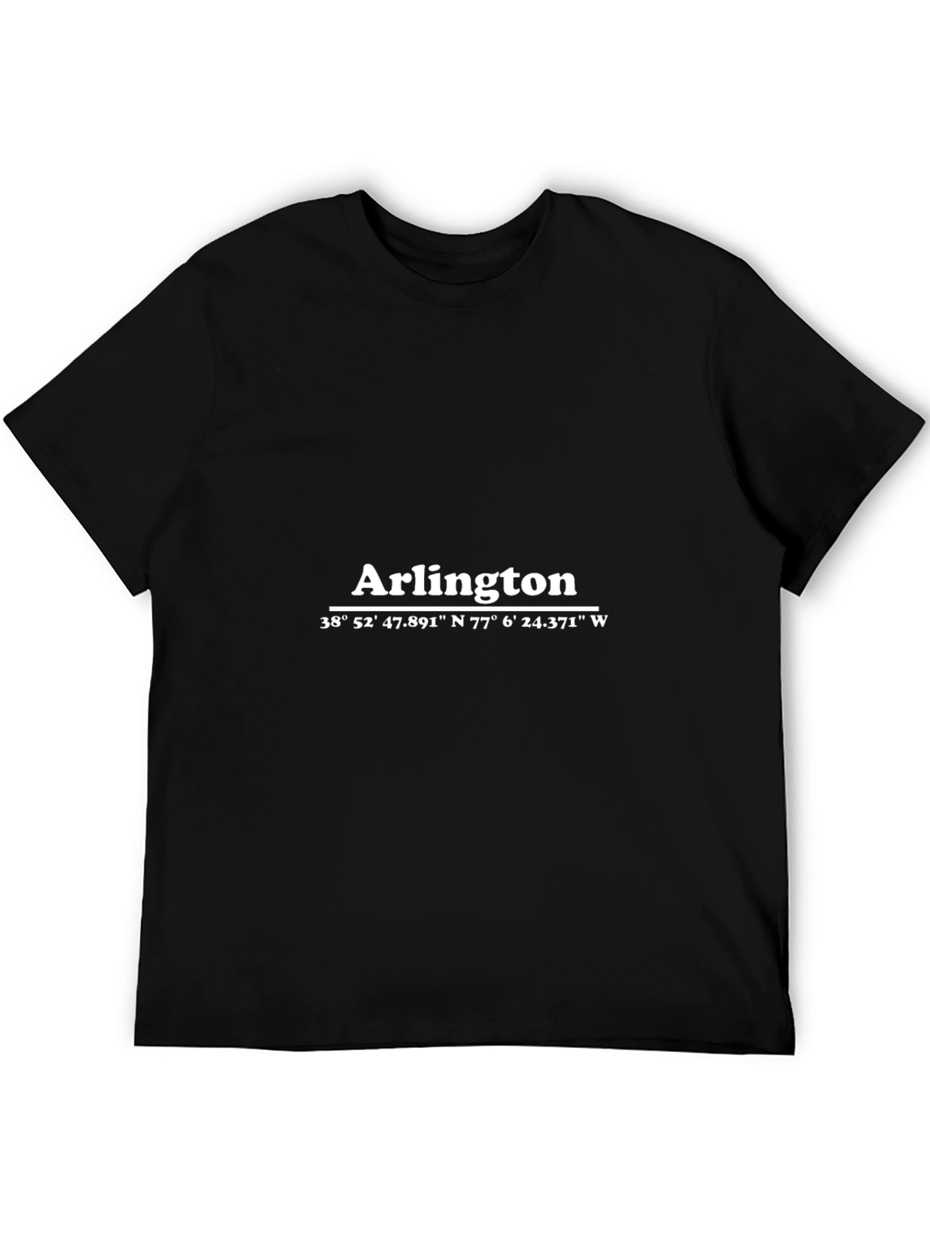 Arlington Coordinates Black T-Shirt