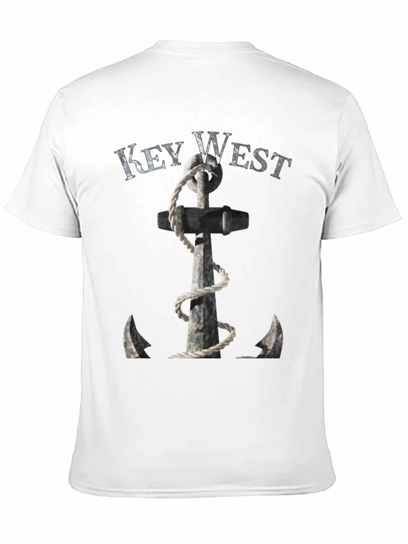 Key West Anchor Graphic Tee - Black Cotton