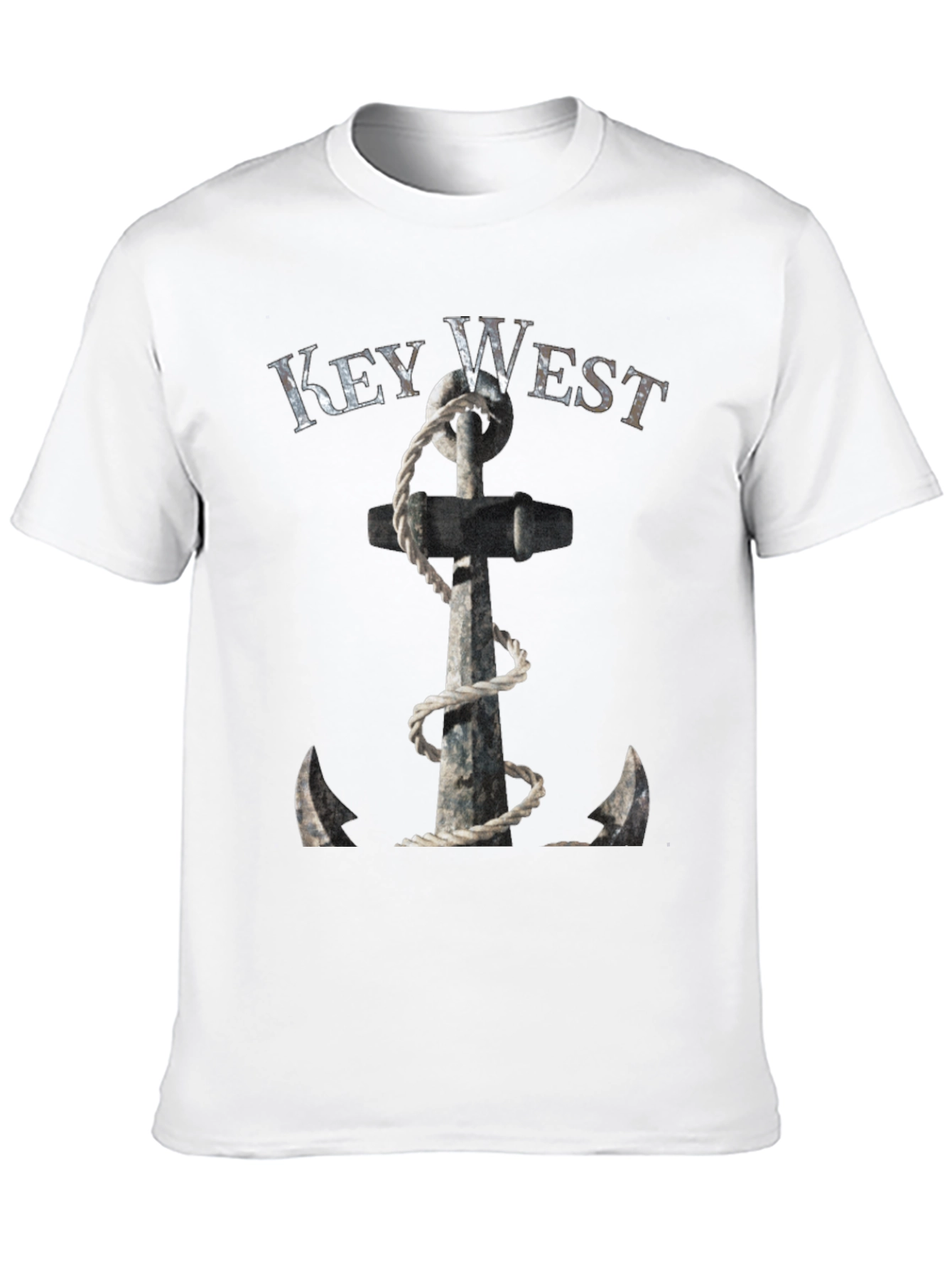 Key West Anchor Graphic Tee - Black Cotton