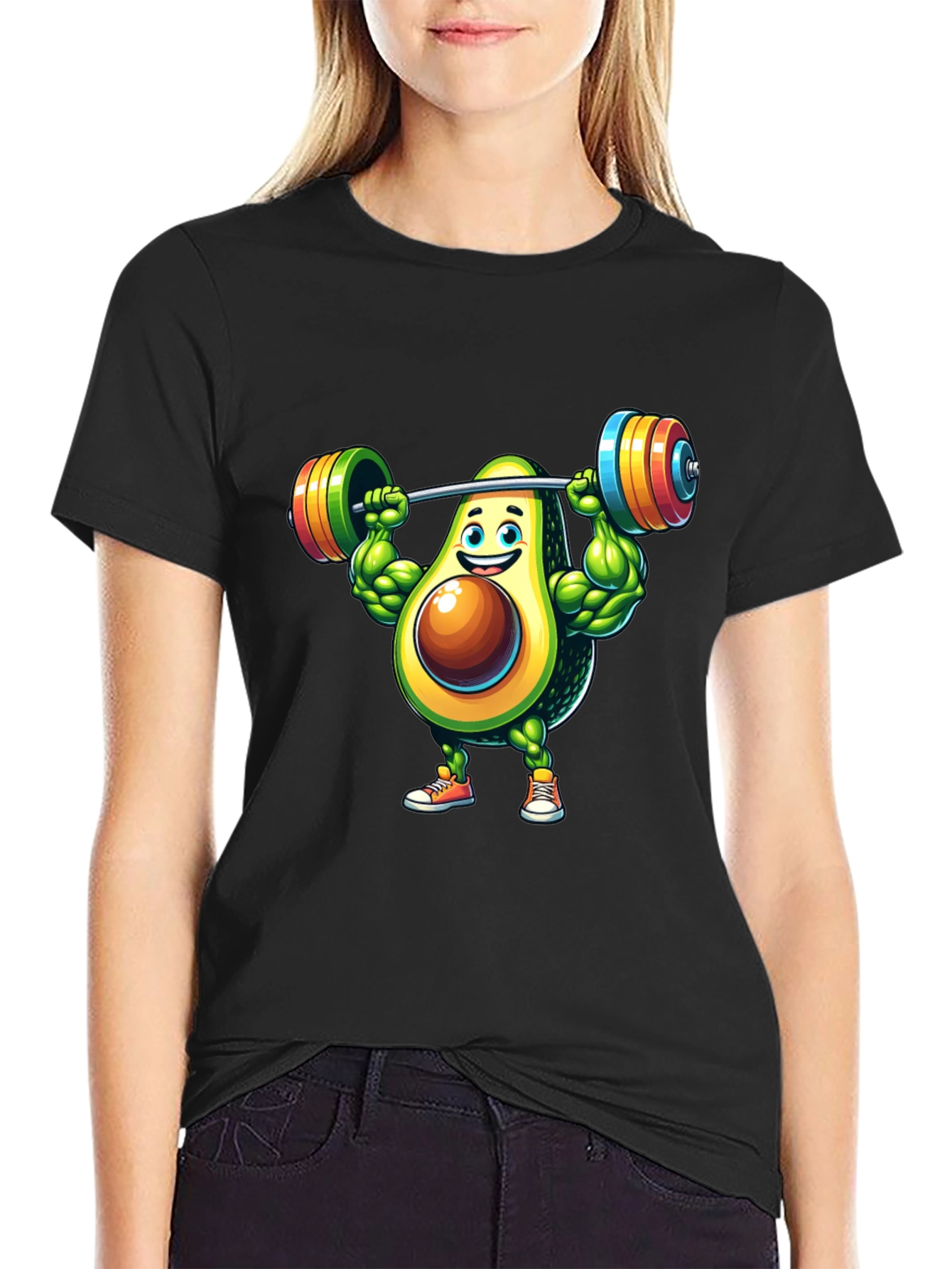 Avocado Gym Workout Graphic T-Shirt