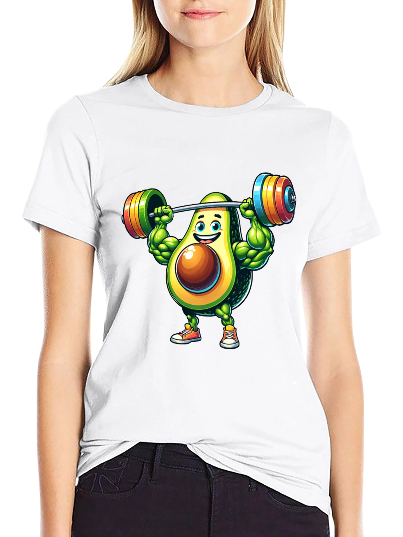 Avocado Gym Workout Graphic T-Shirt