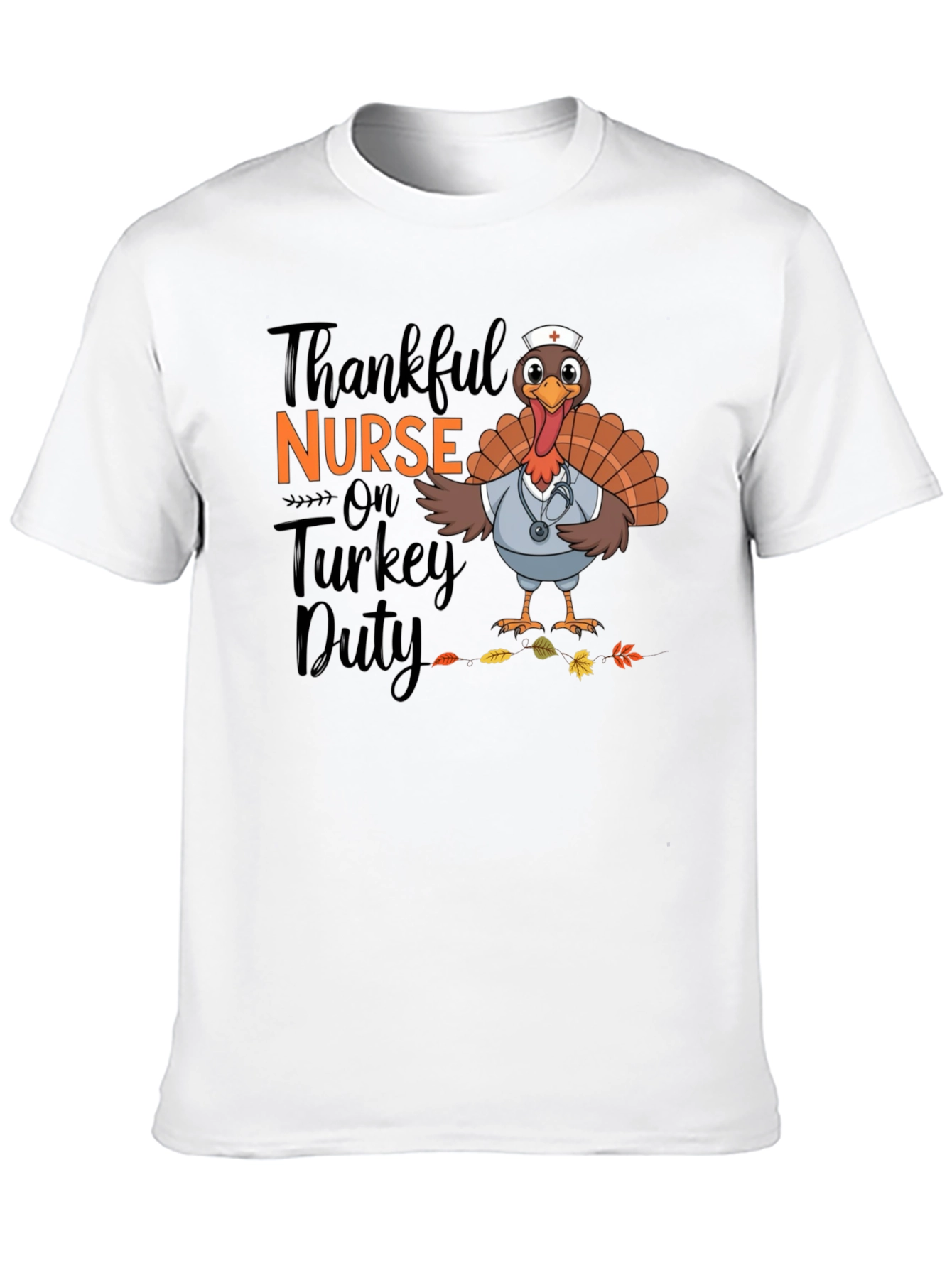 Thankful Nurse Turkey Duty T-Shirt