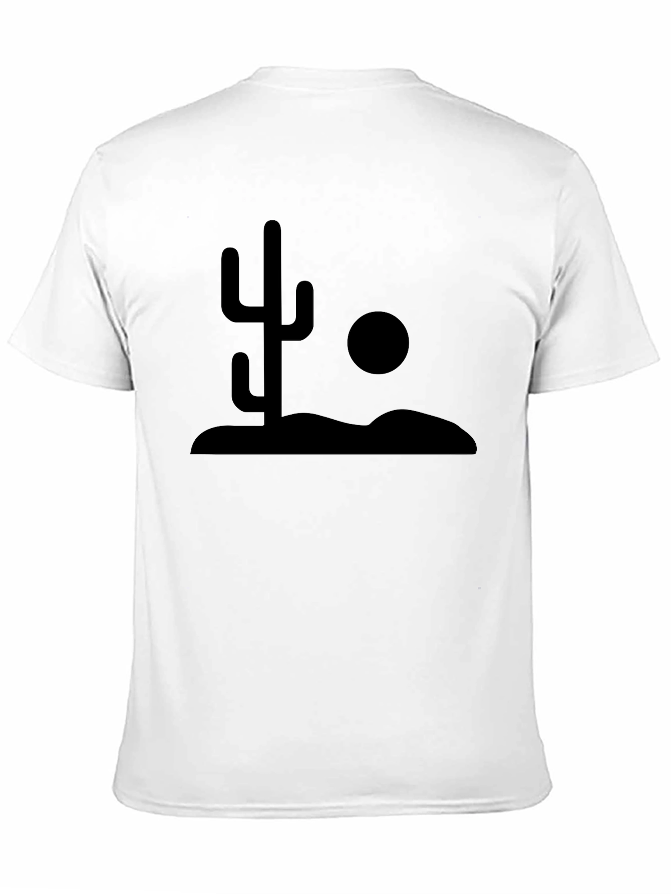 Desert Cactus Graphic Tee - Black Cotton T-Shirt