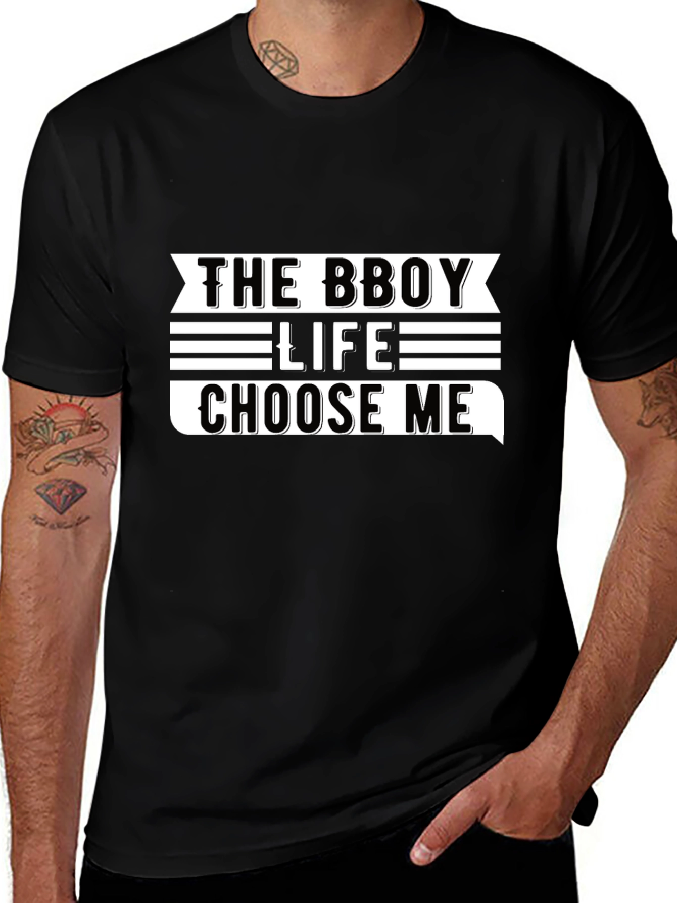 The Bboy Life Choose Me Black Graphic Tee