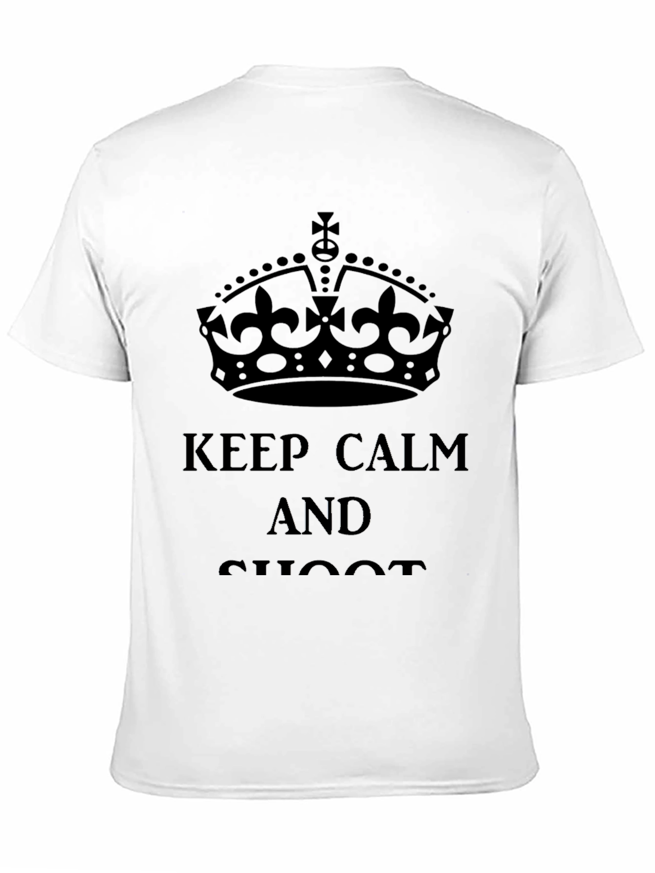 Keep Calm and Shoot Black Graphic Tee Shirt