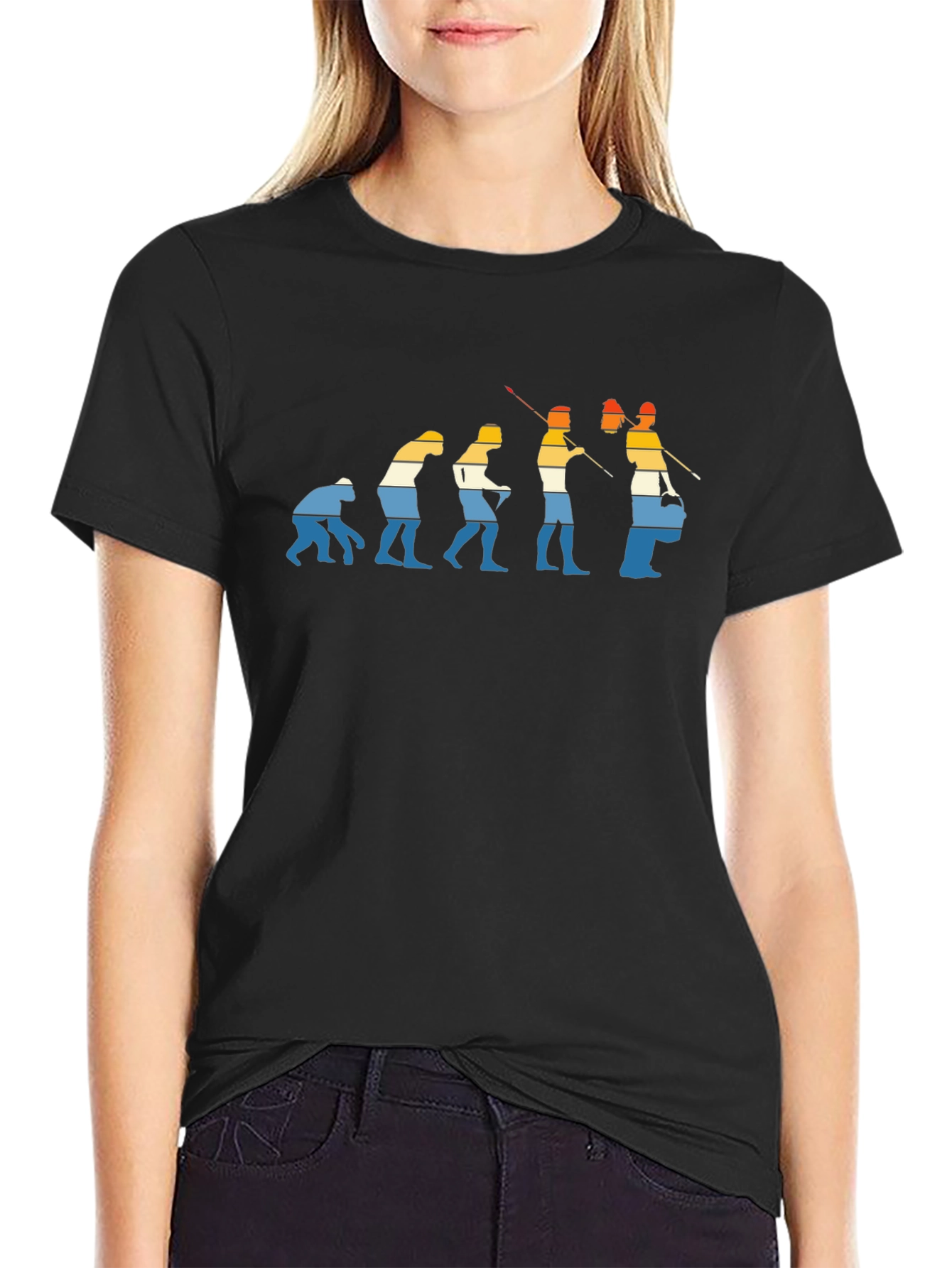 Drummer Evolution Black Graphic T-Shirt