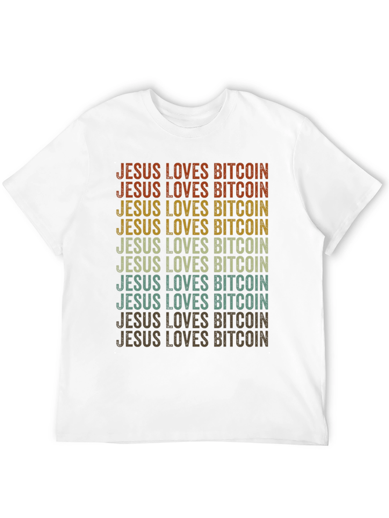 Jesus Loves Bitcoin Retro Style T-Shirt