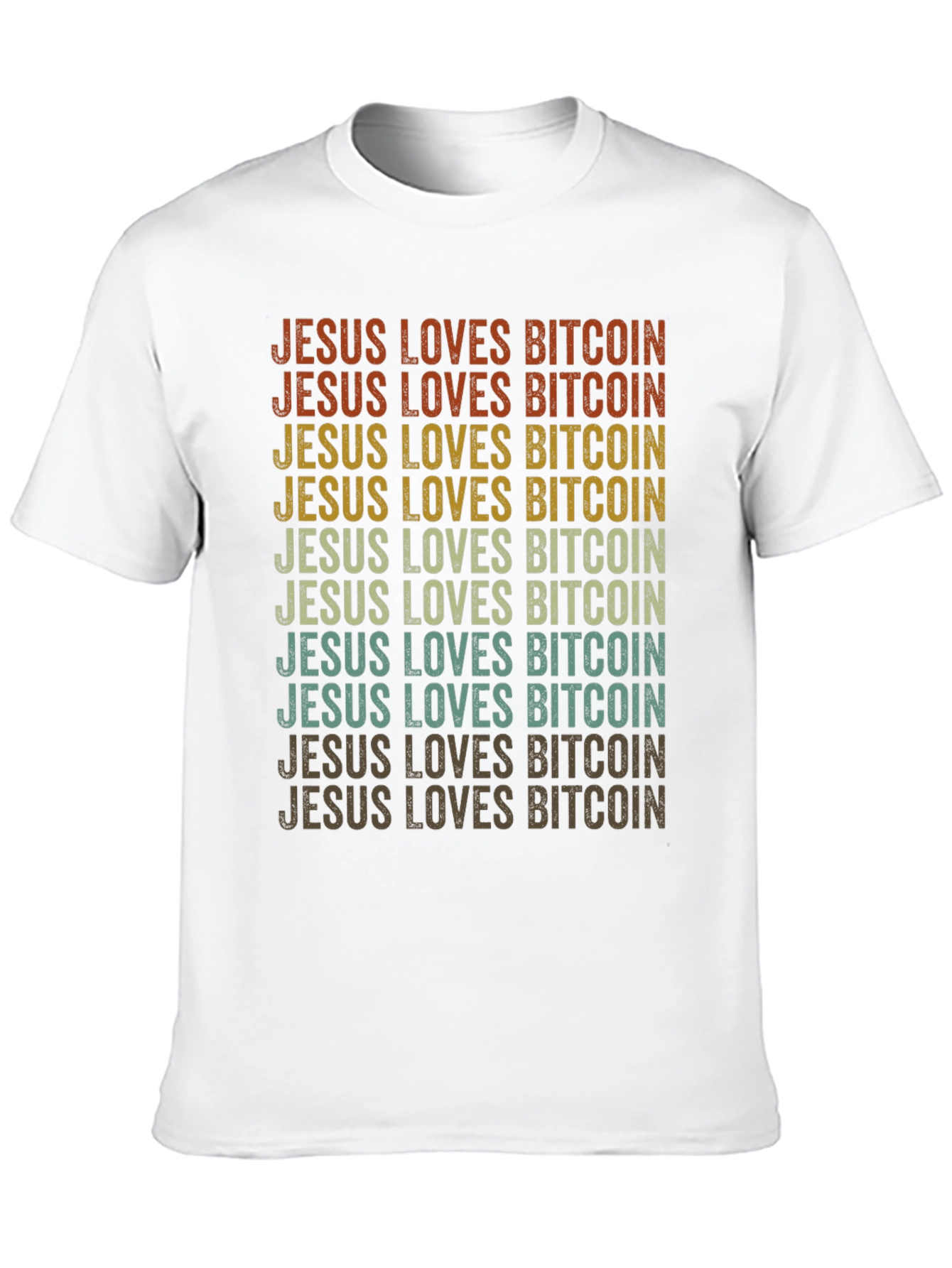 Jesus Loves Bitcoin Retro Style T-Shirt