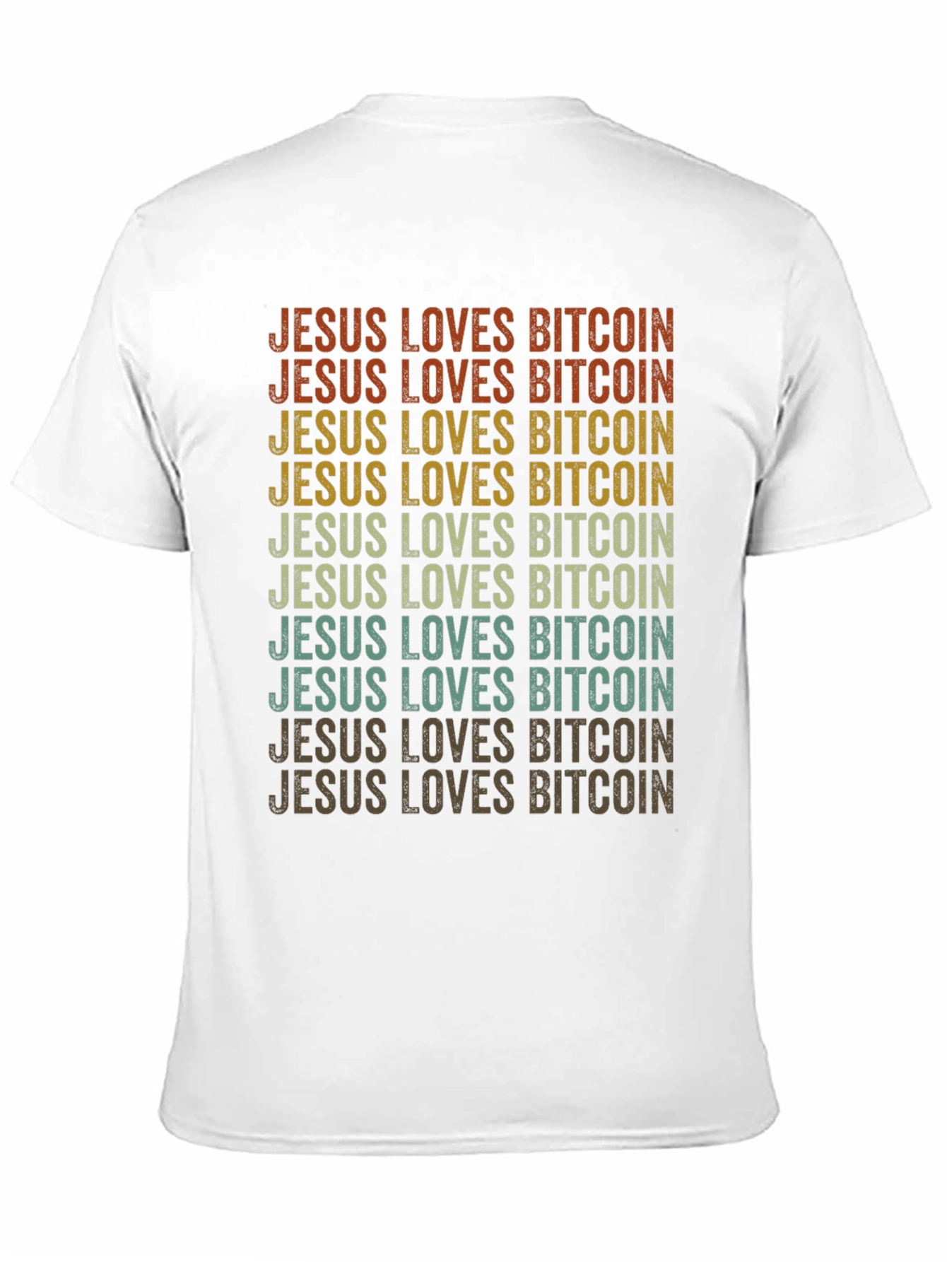 Jesus Loves Bitcoin Retro Style T-Shirt