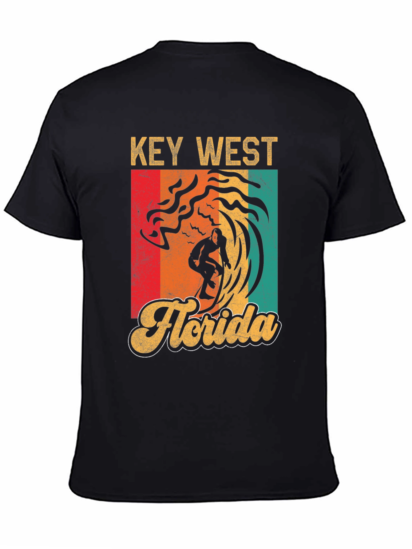 Key West Florida Surfer T-Shirt - Retro Style