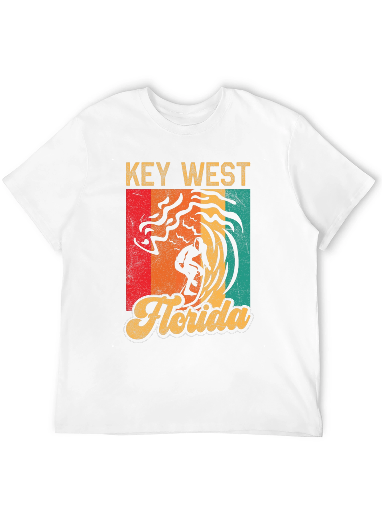 Key West Florida Surfer T-Shirt - Retro Style
