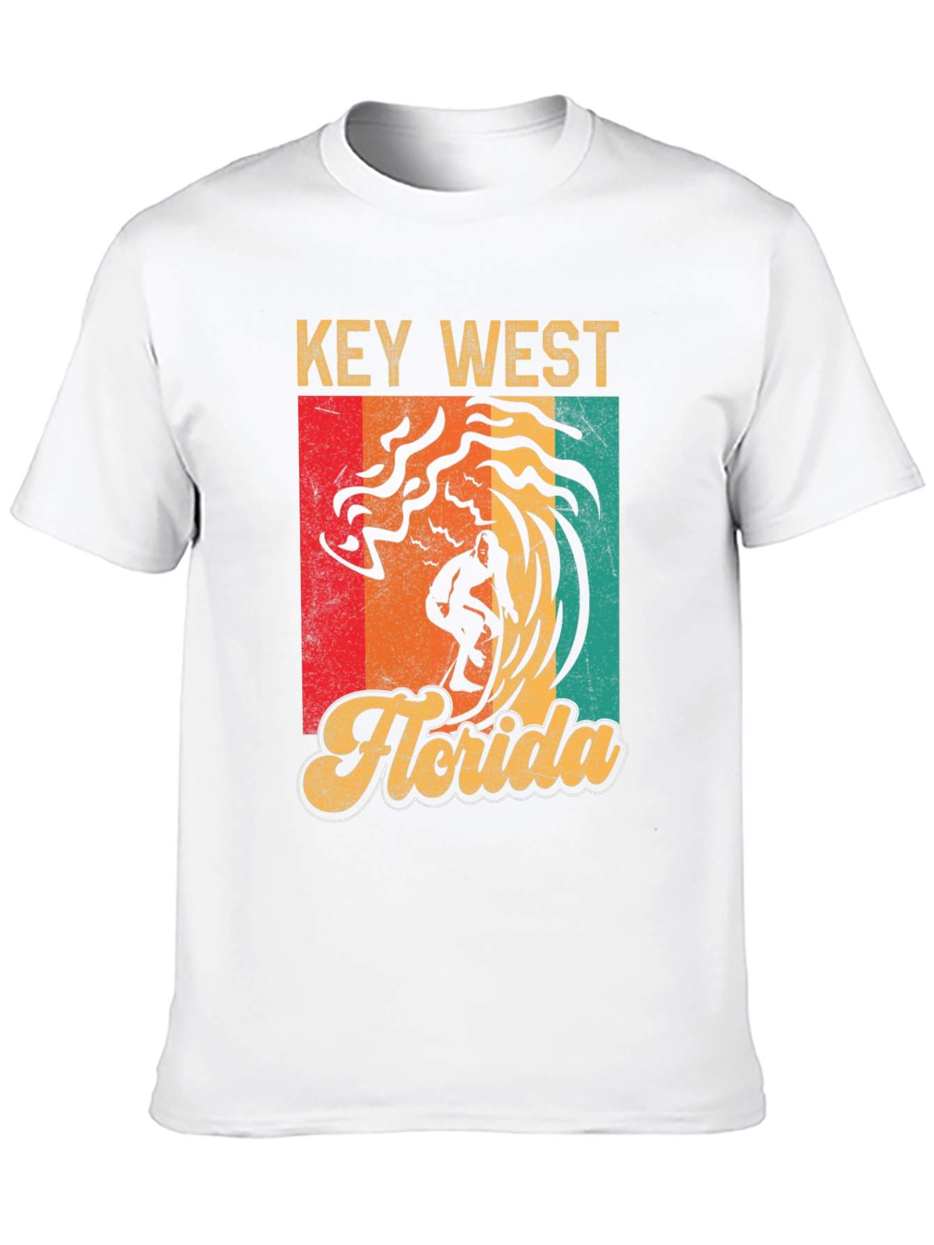 Key West Florida Surfer T-Shirt - Retro Style