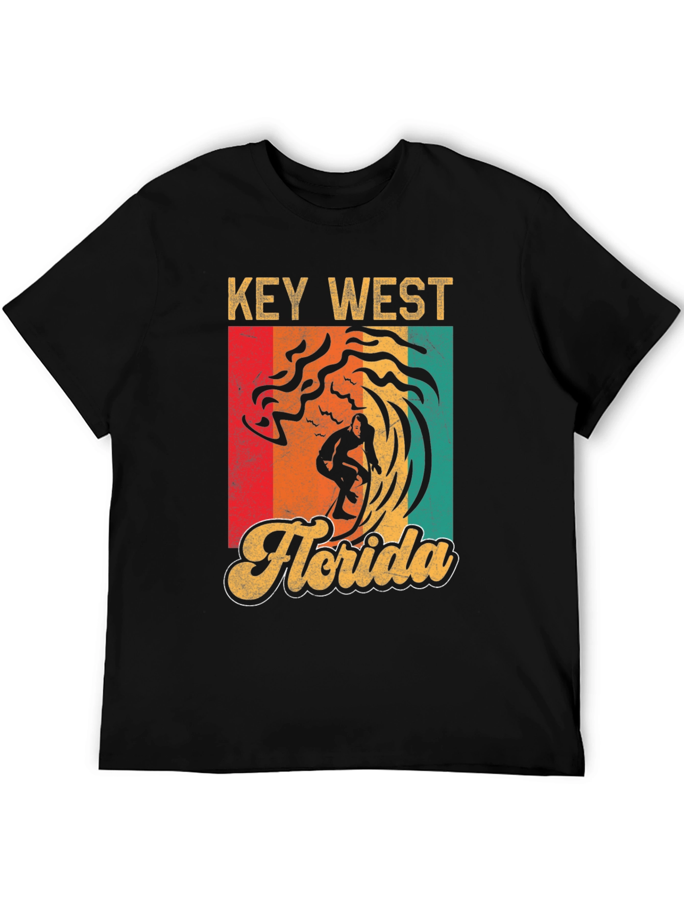 Key West Florida Surfer T-Shirt - Retro Style