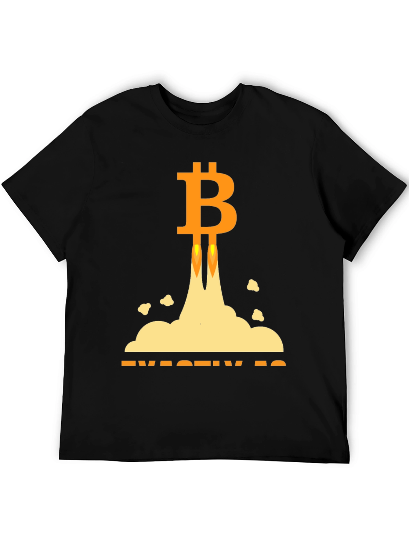 Bitcoin Rocket Launch Black T-Shirt