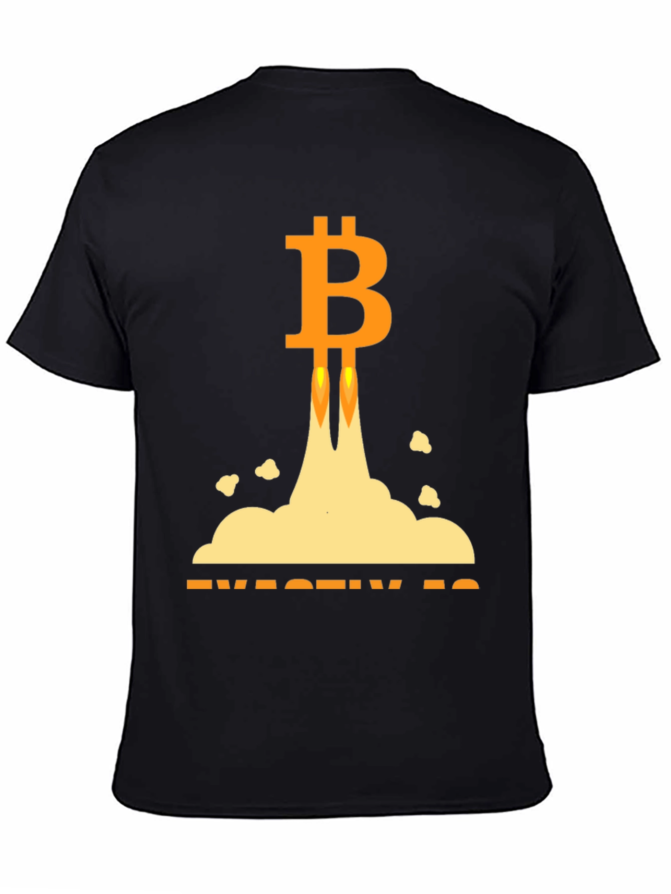 Bitcoin Rocket Launch Black T-Shirt