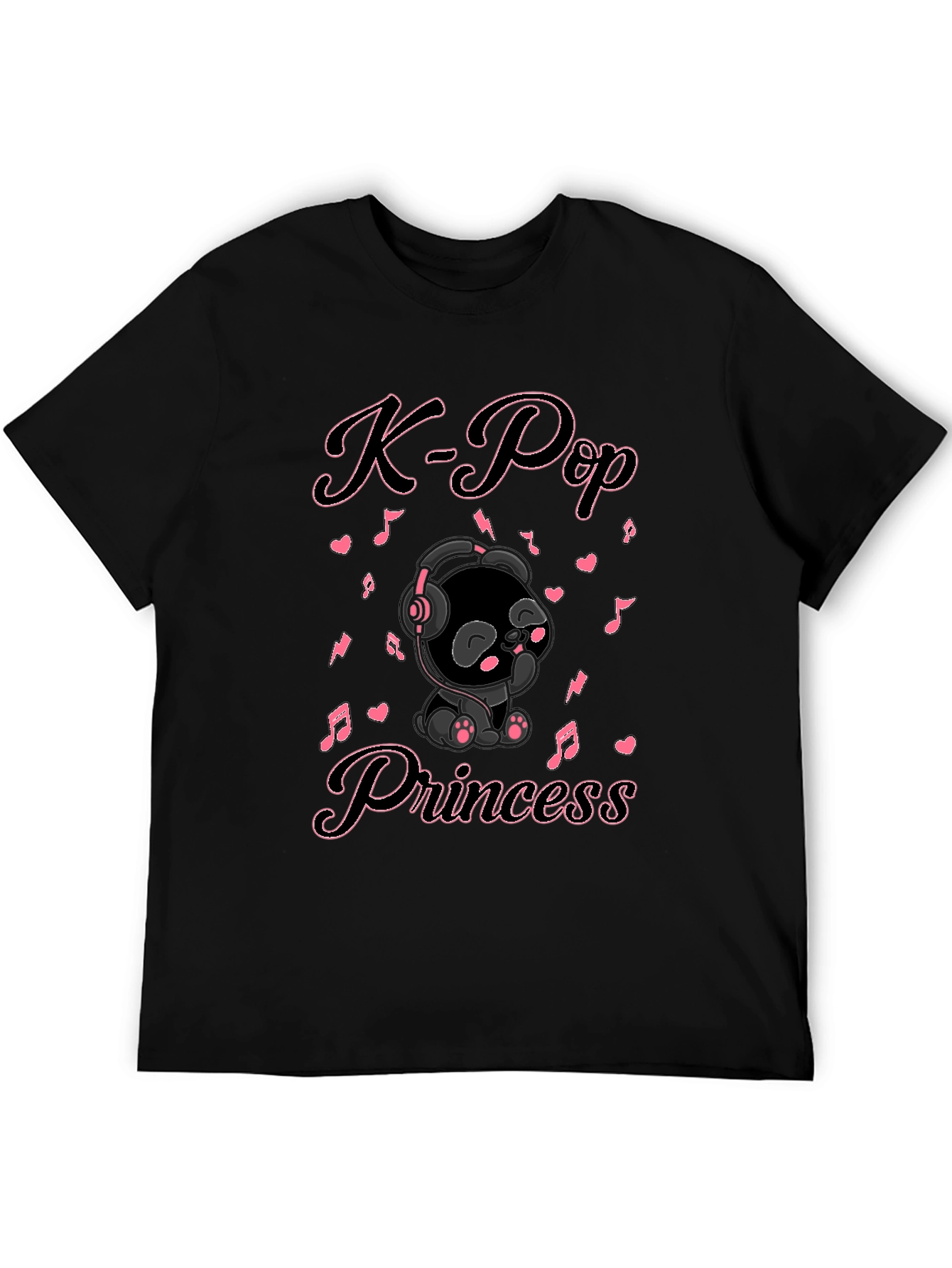 K-Pop Princess Black T-Shirt