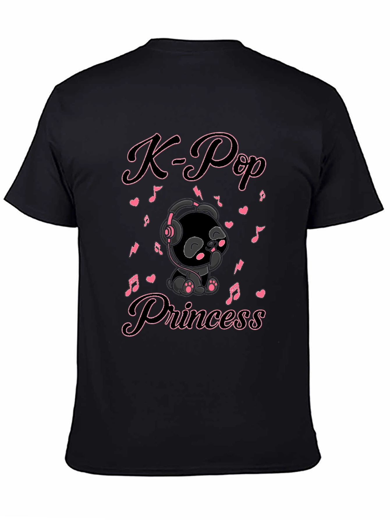 K-Pop Princess Black T-Shirt