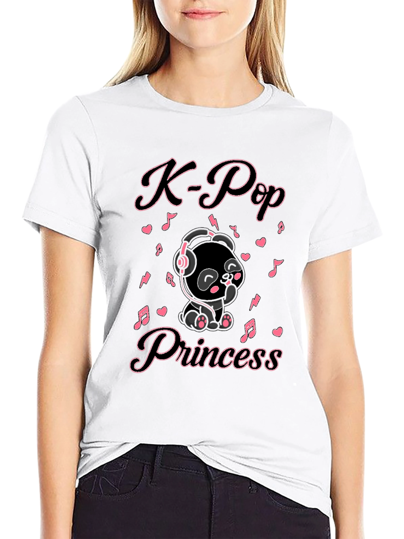 K-Pop Princess Black T-Shirt