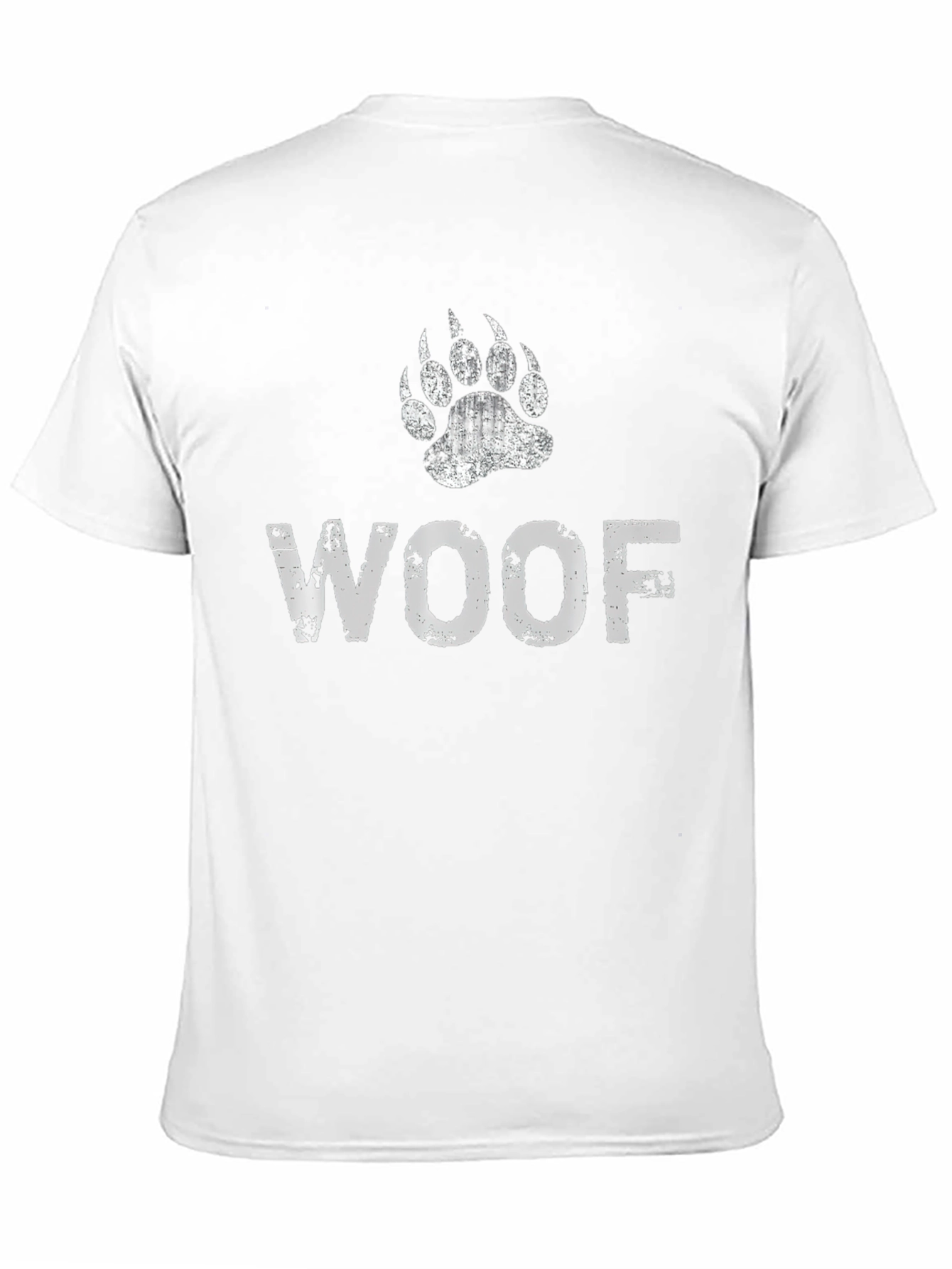Woof Bear Paw Print Graphic T-Shirt