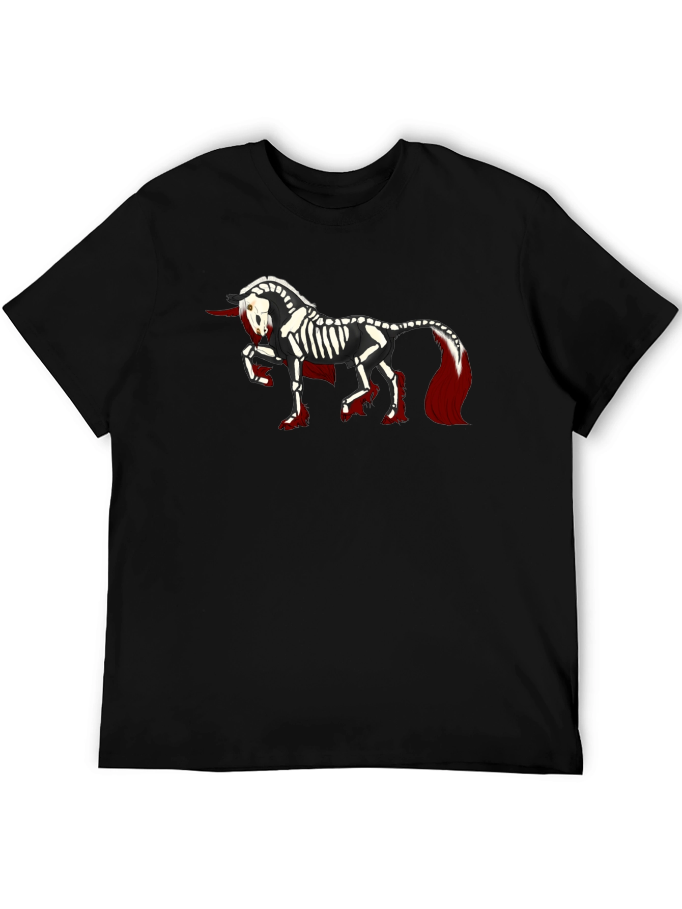 Skeleton Unicorn Black T-Shirt