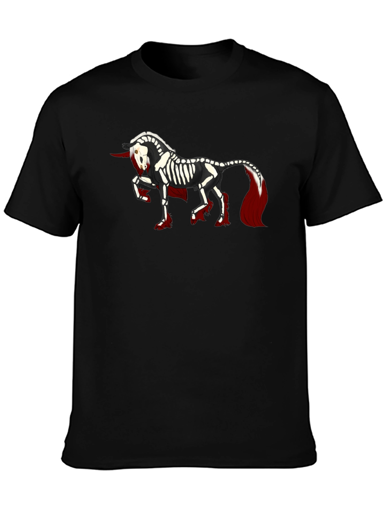 Skeleton Unicorn Black T-Shirt