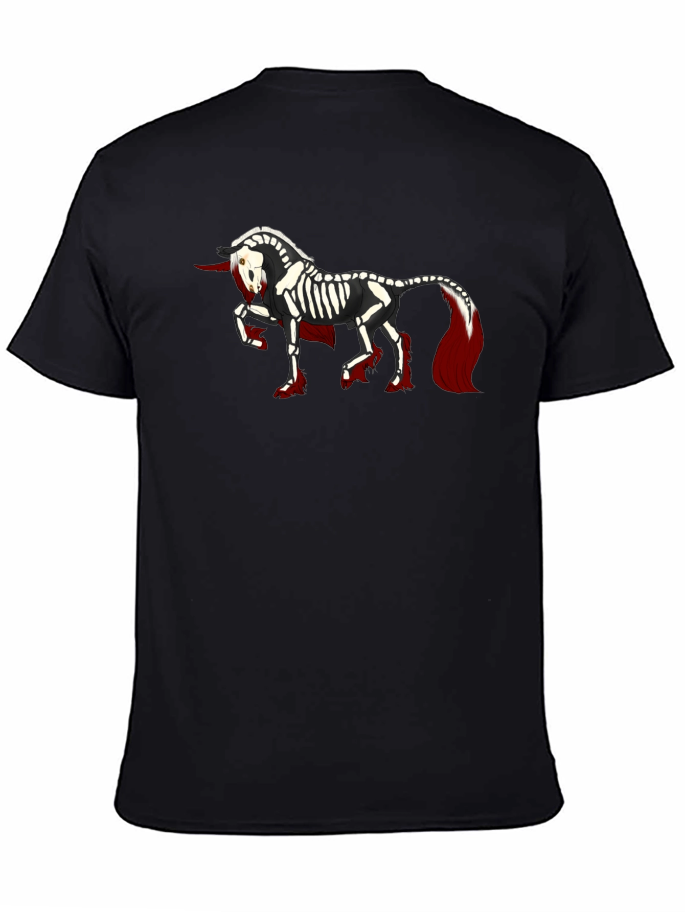 Skeleton Unicorn Black T-Shirt