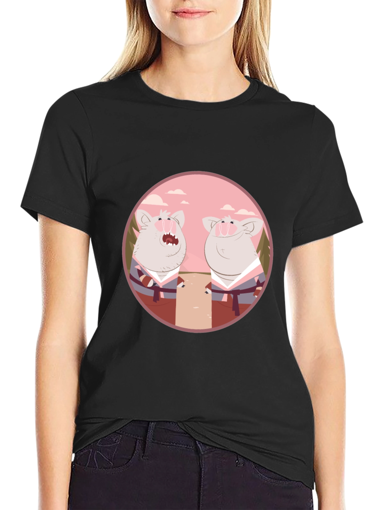 Funny Pig Karate T-Shirt