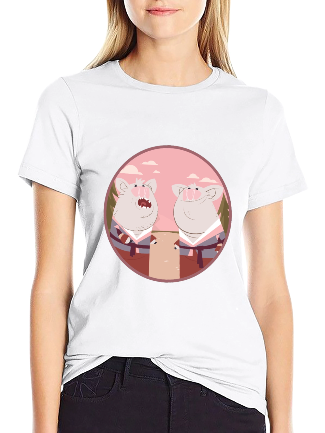 Funny Pig Karate T-Shirt