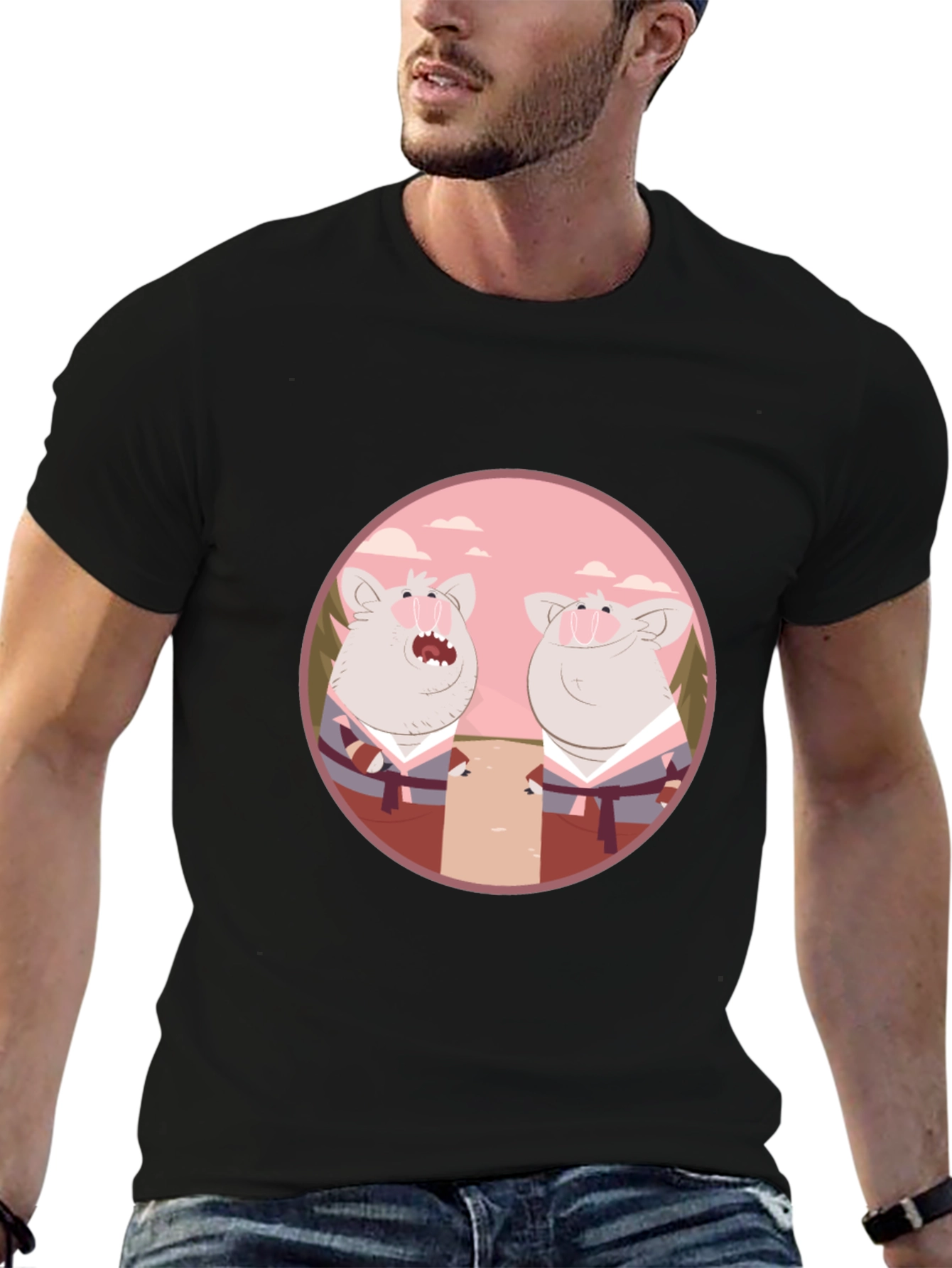 Funny Pig Karate T-Shirt