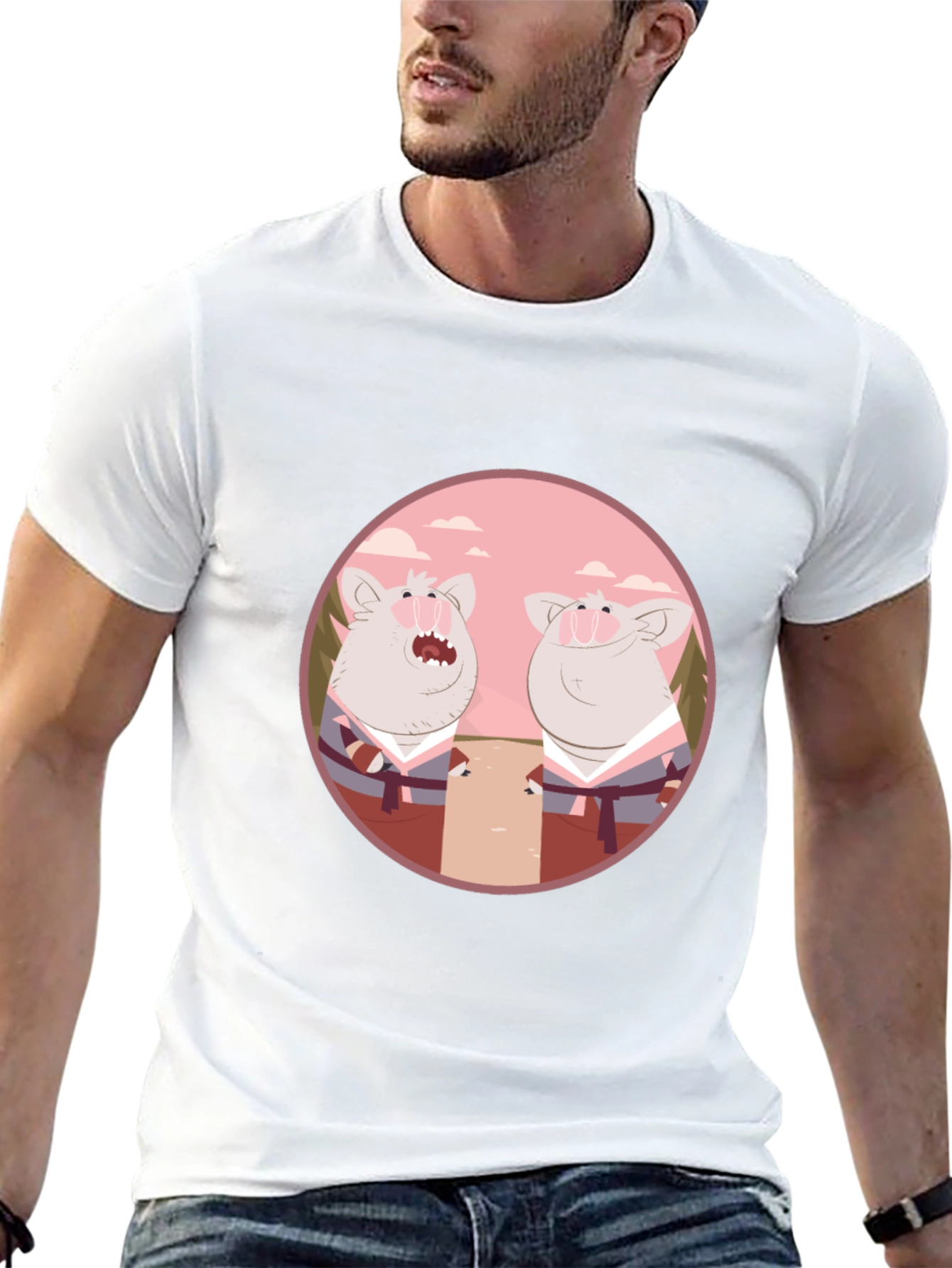 Funny Pig Karate T-Shirt