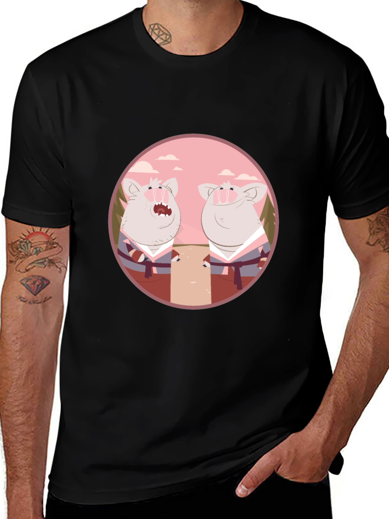 Funny Pig Karate T-Shirt
