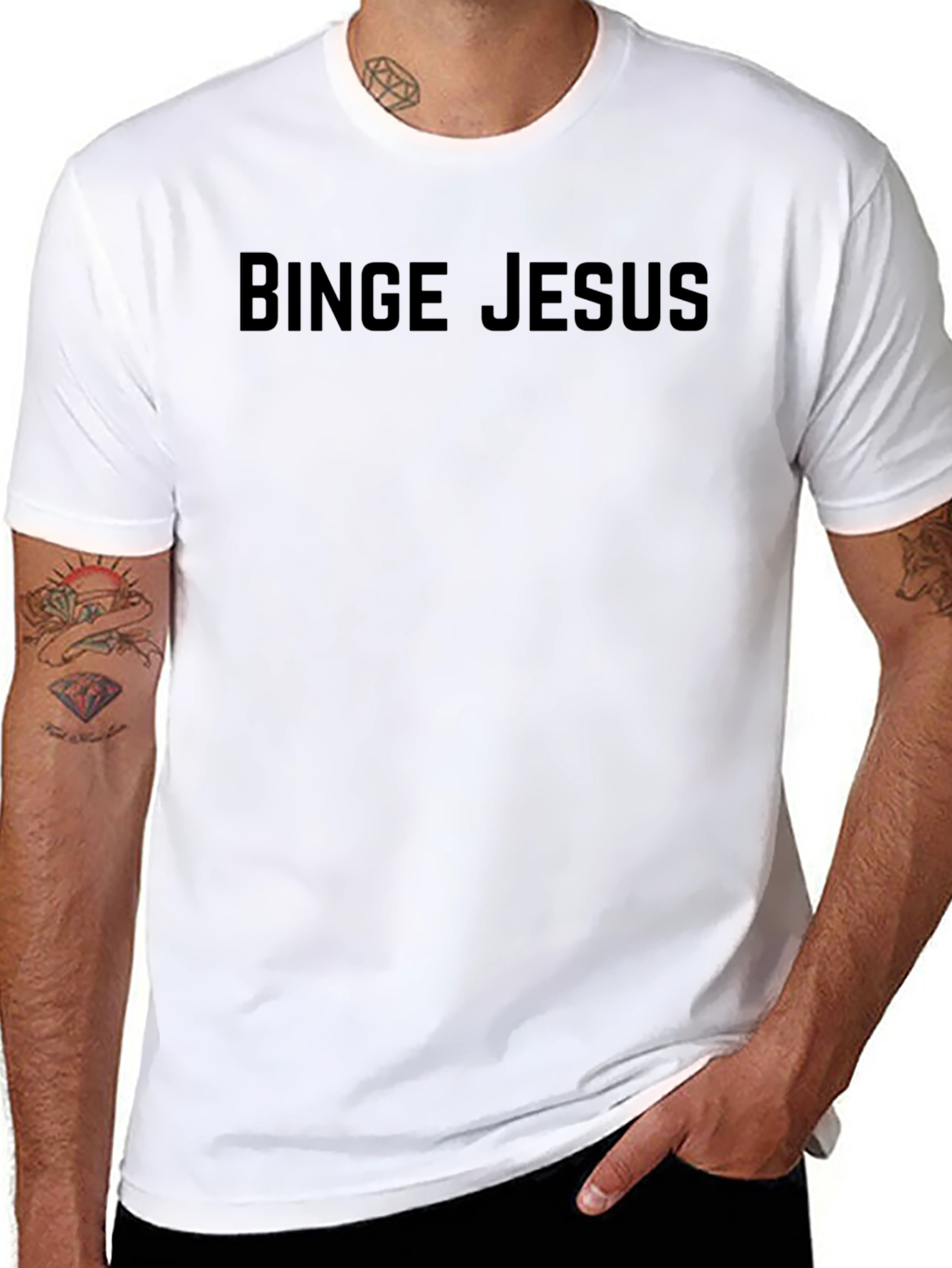 Binge Jesus Graphic Tee - Black