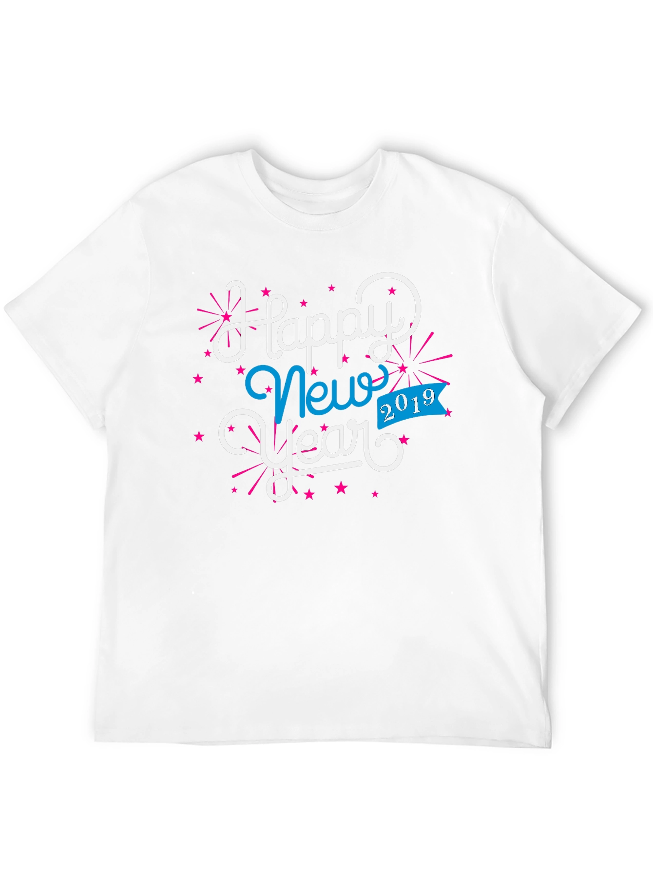 Happy New Year 2019 Black Graphic Tee