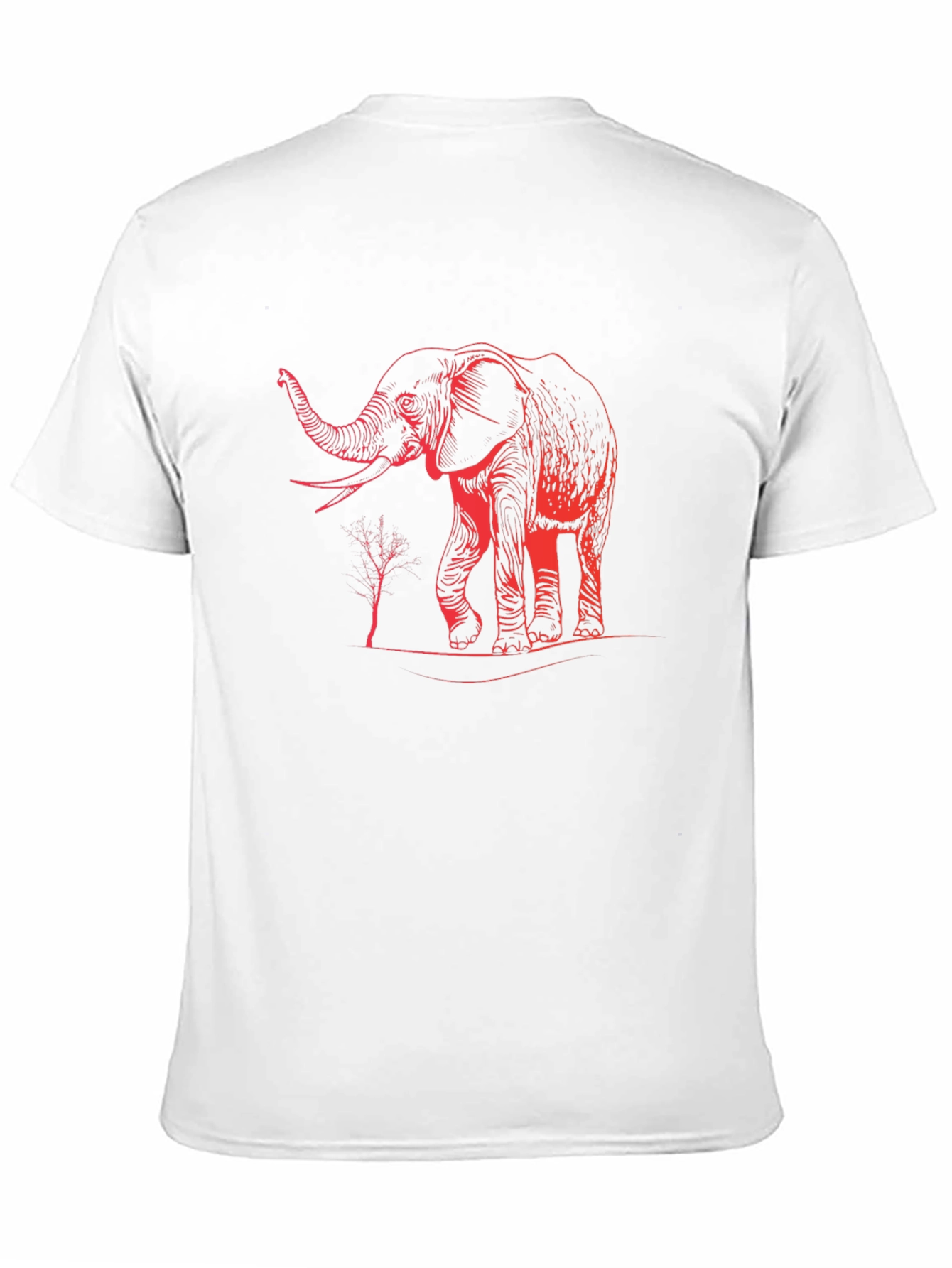 Elephant Graphic Print Black T-Shirt