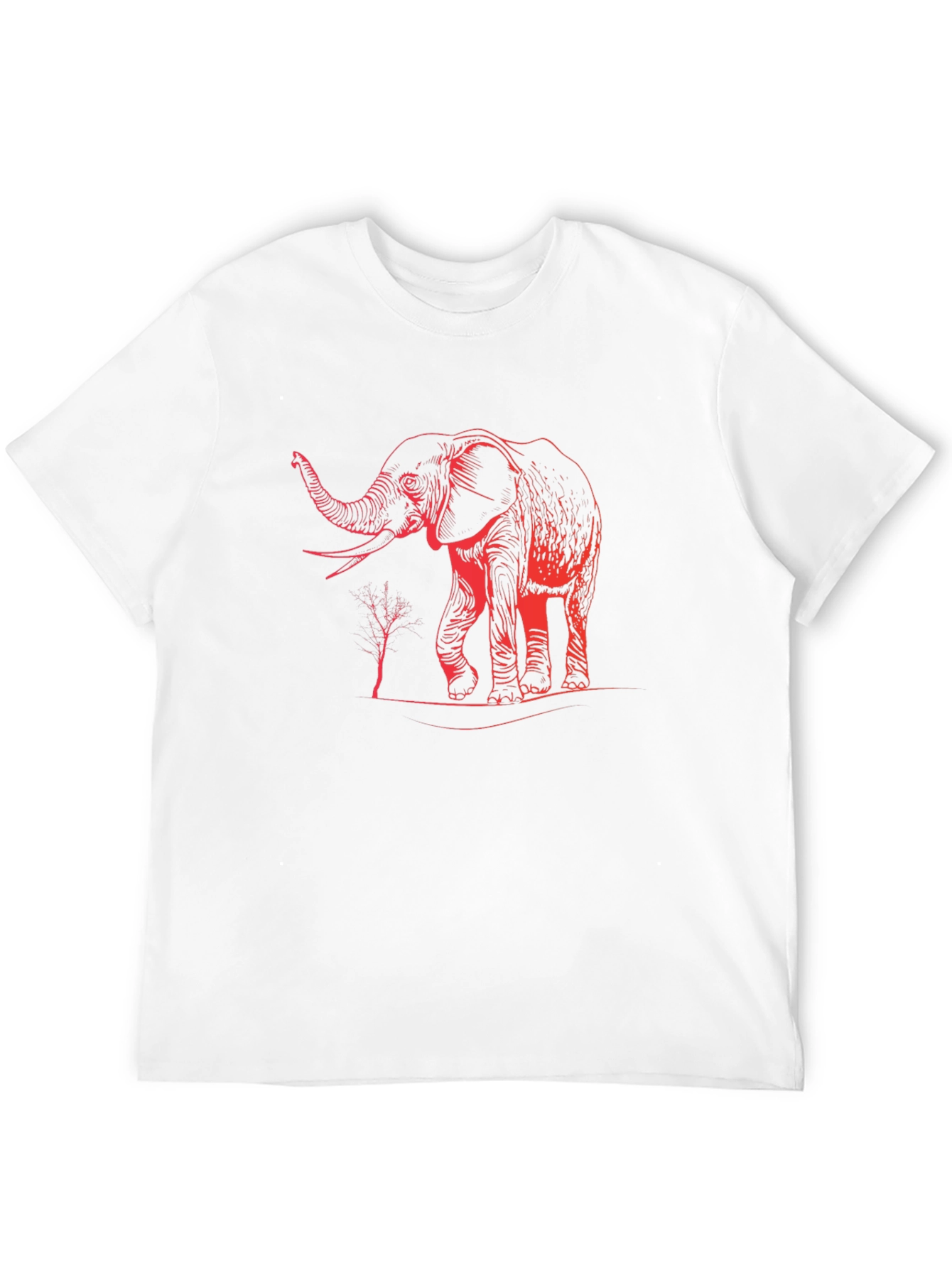 Elephant Graphic Print Black T-Shirt