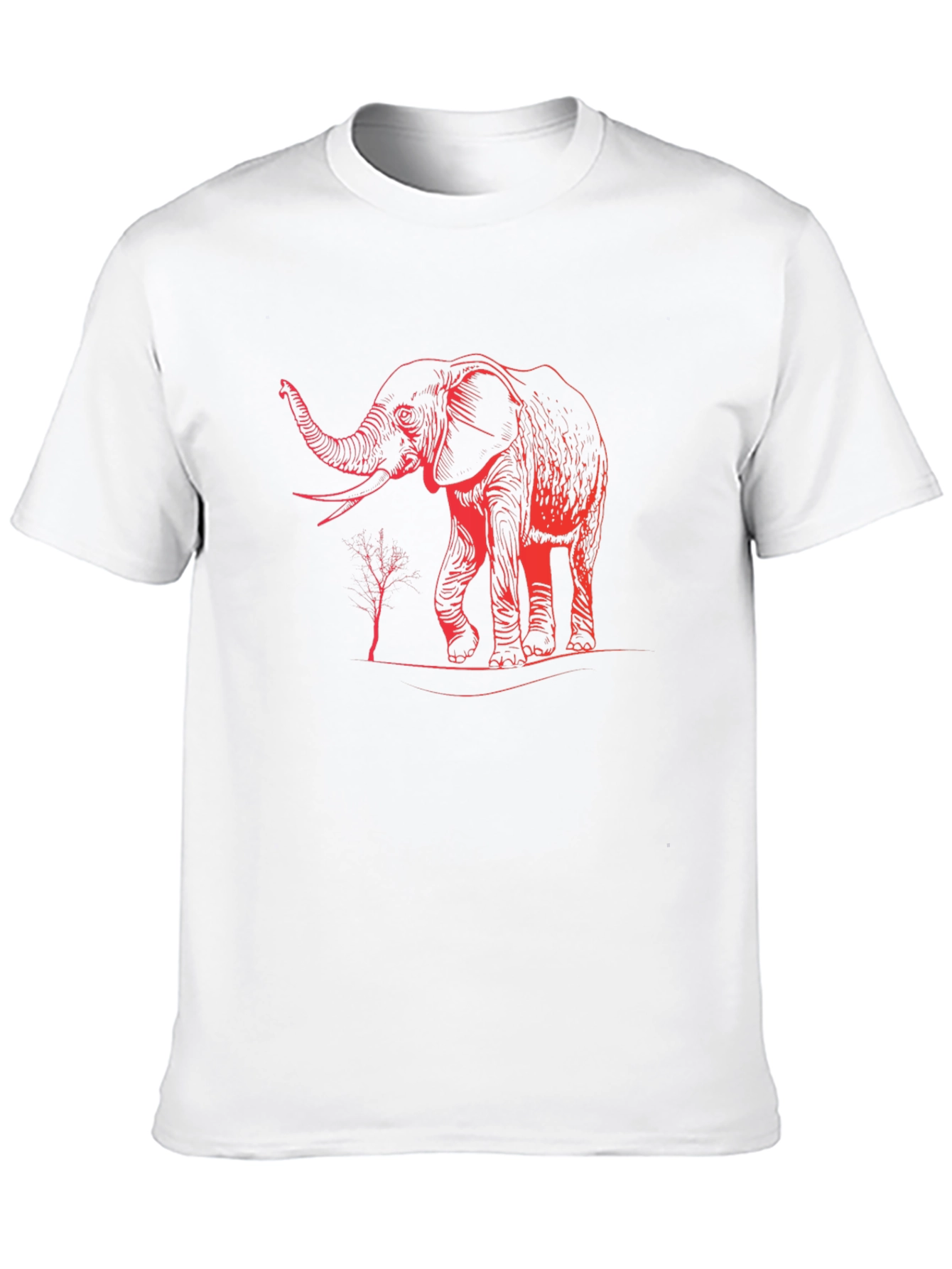 Elephant Graphic Print Black T-Shirt