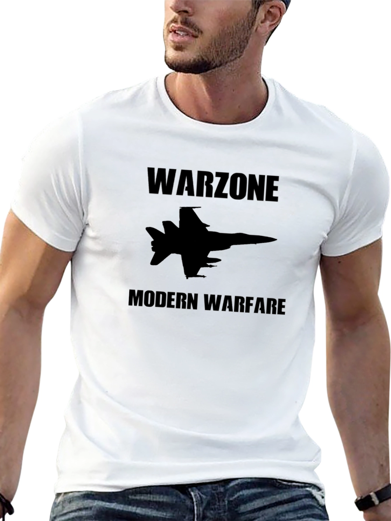 Warzone Modern Warfare Jet Fighter Black T-Shirt