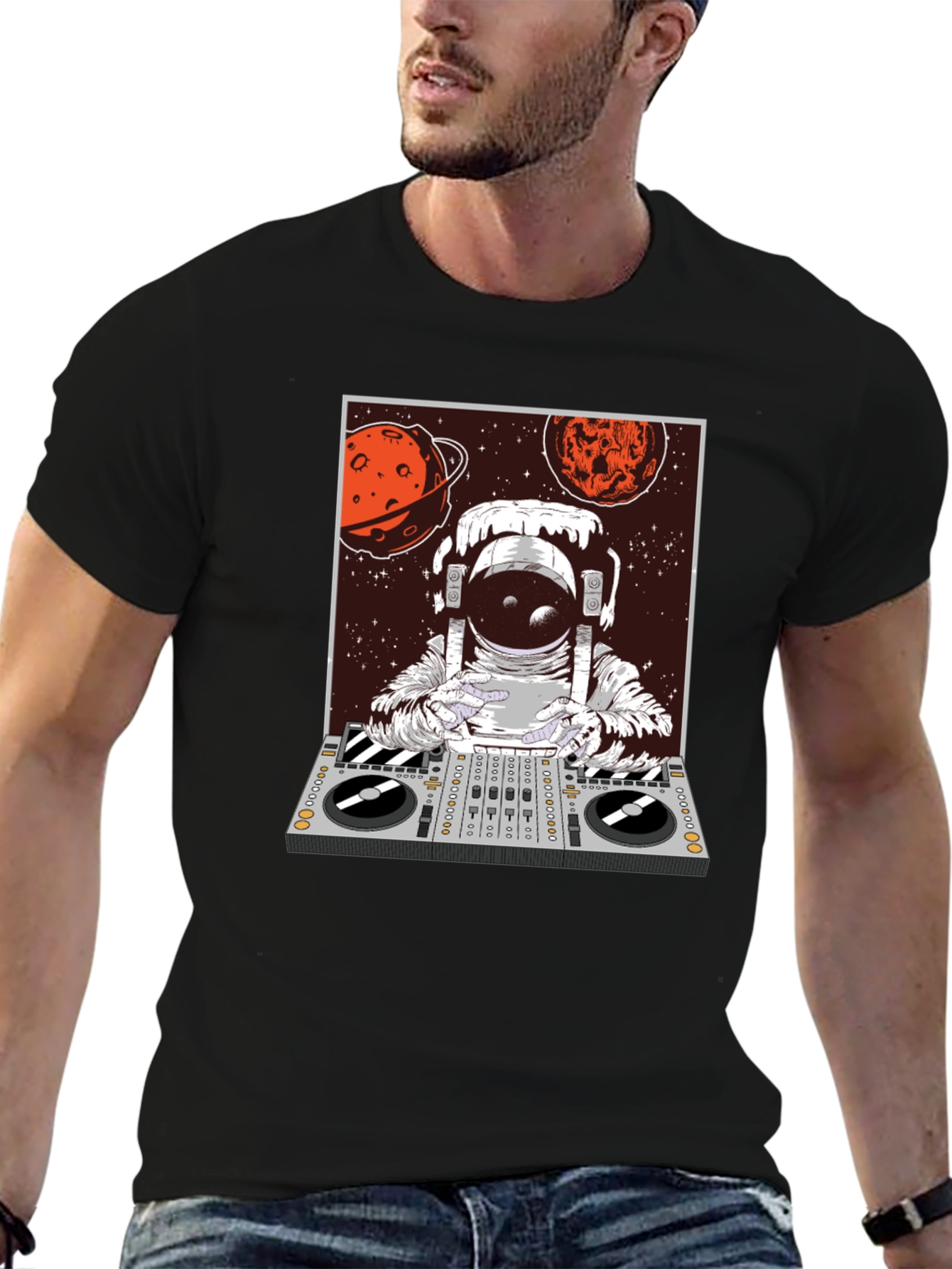 DJ Astronaut Graphic Tee - Cosmic Sounds