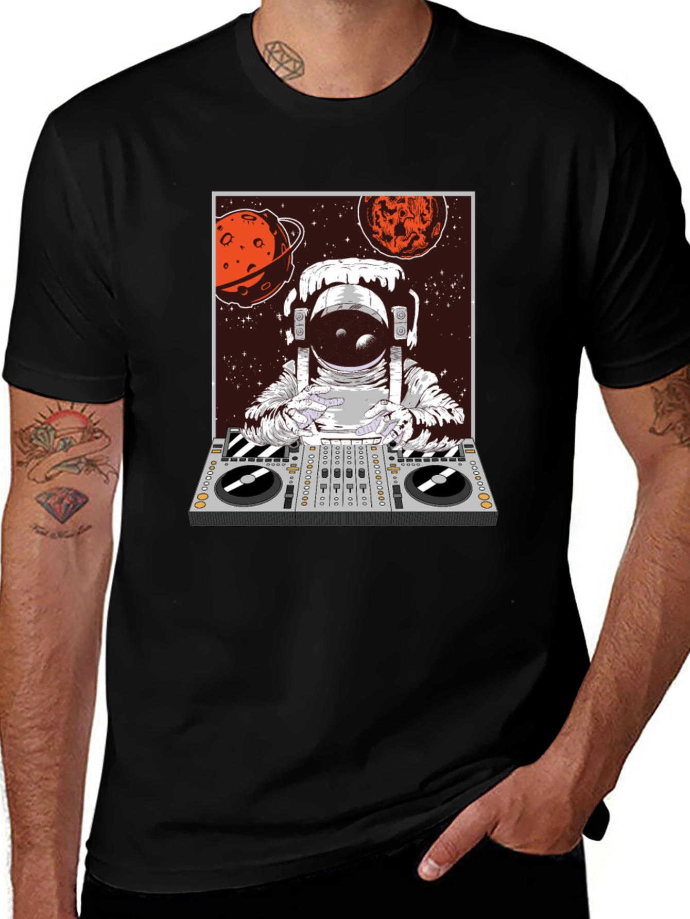 DJ Astronaut Graphic Tee - Cosmic Sounds