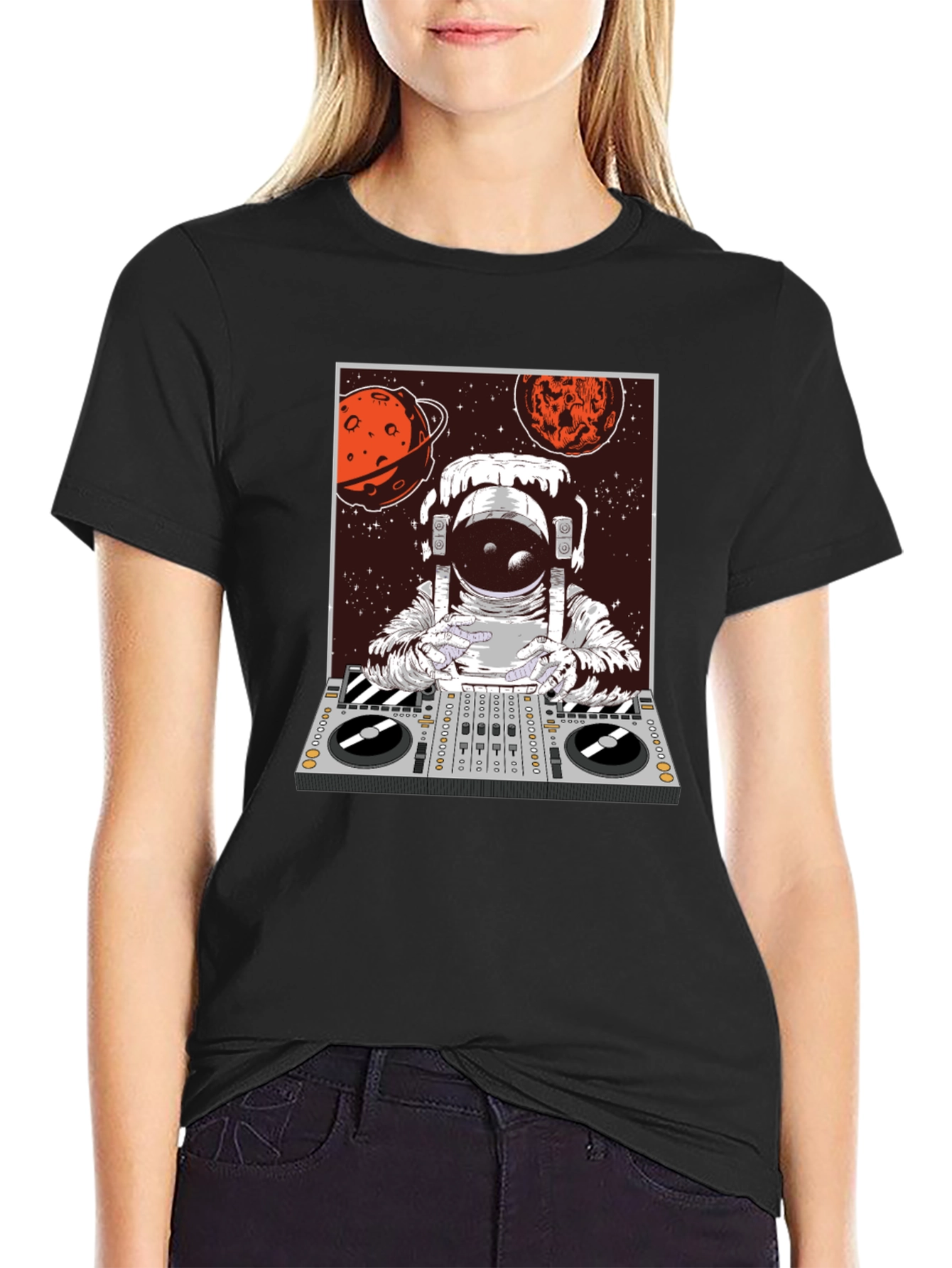 DJ Astronaut Graphic Tee - Cosmic Sounds