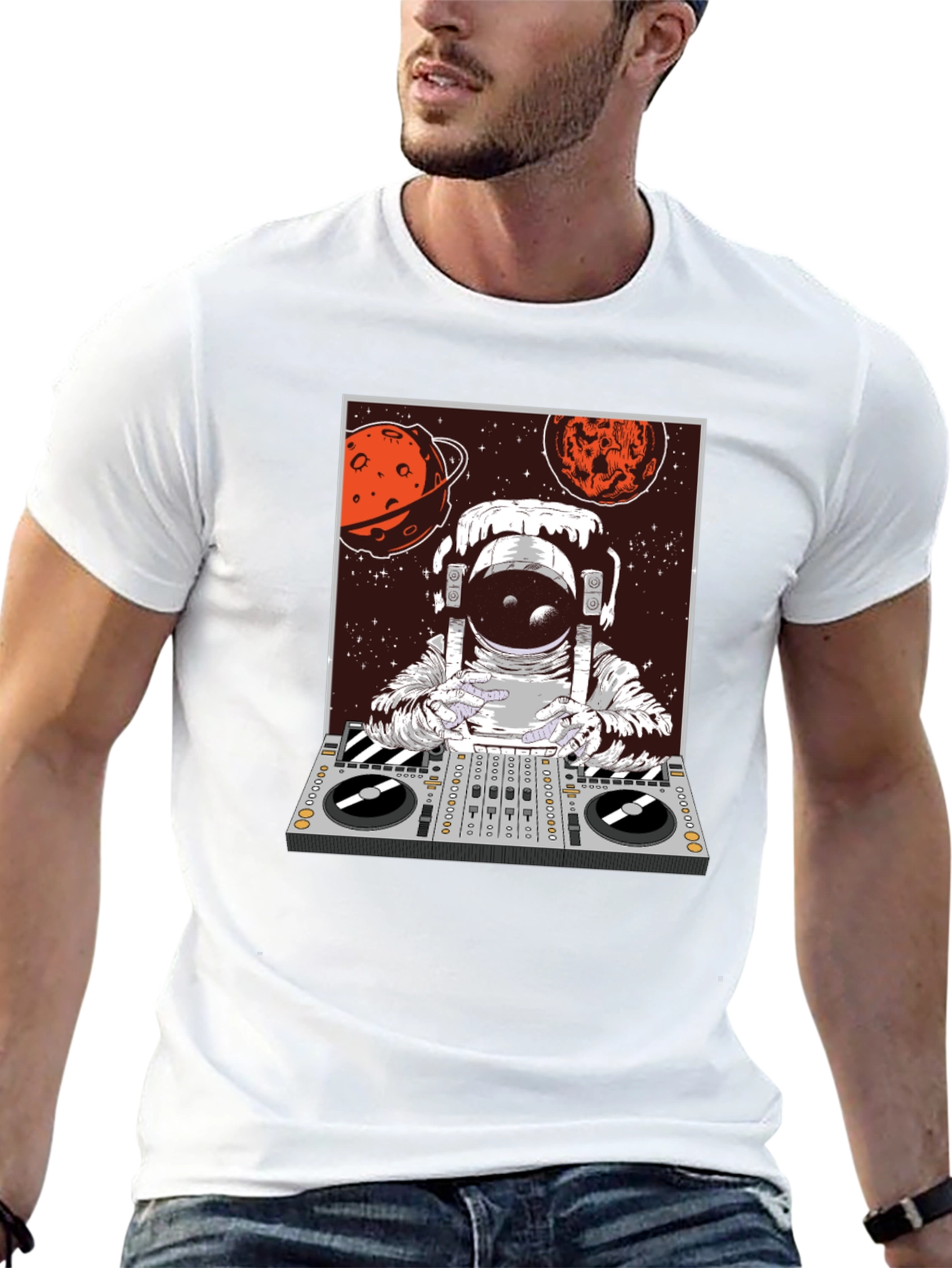 DJ Astronaut Graphic Tee - Cosmic Sounds
