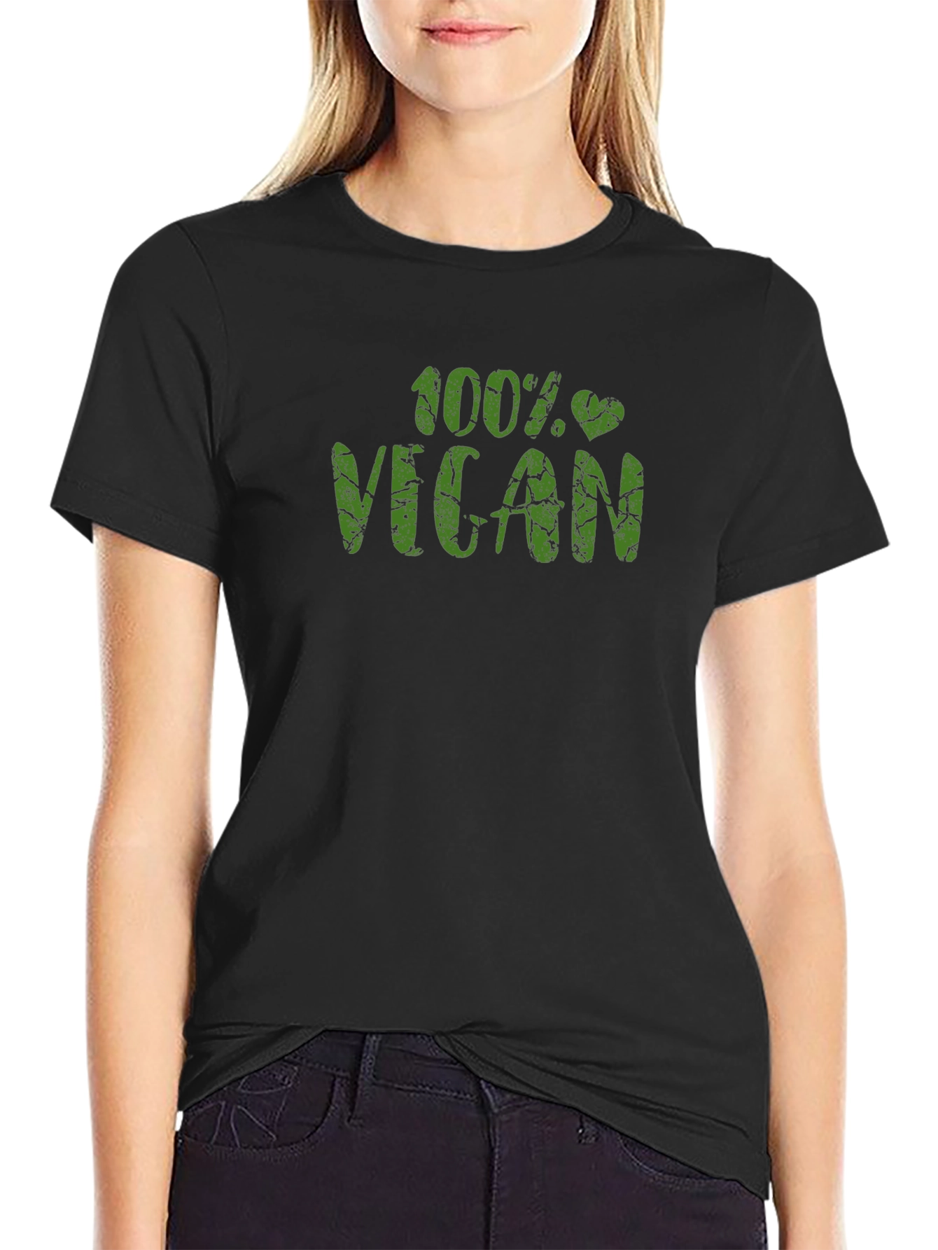 100% Vegan Black T-Shirt