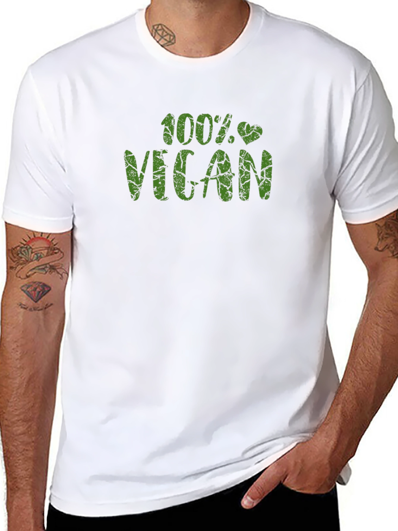 100% Vegan Black T-Shirt