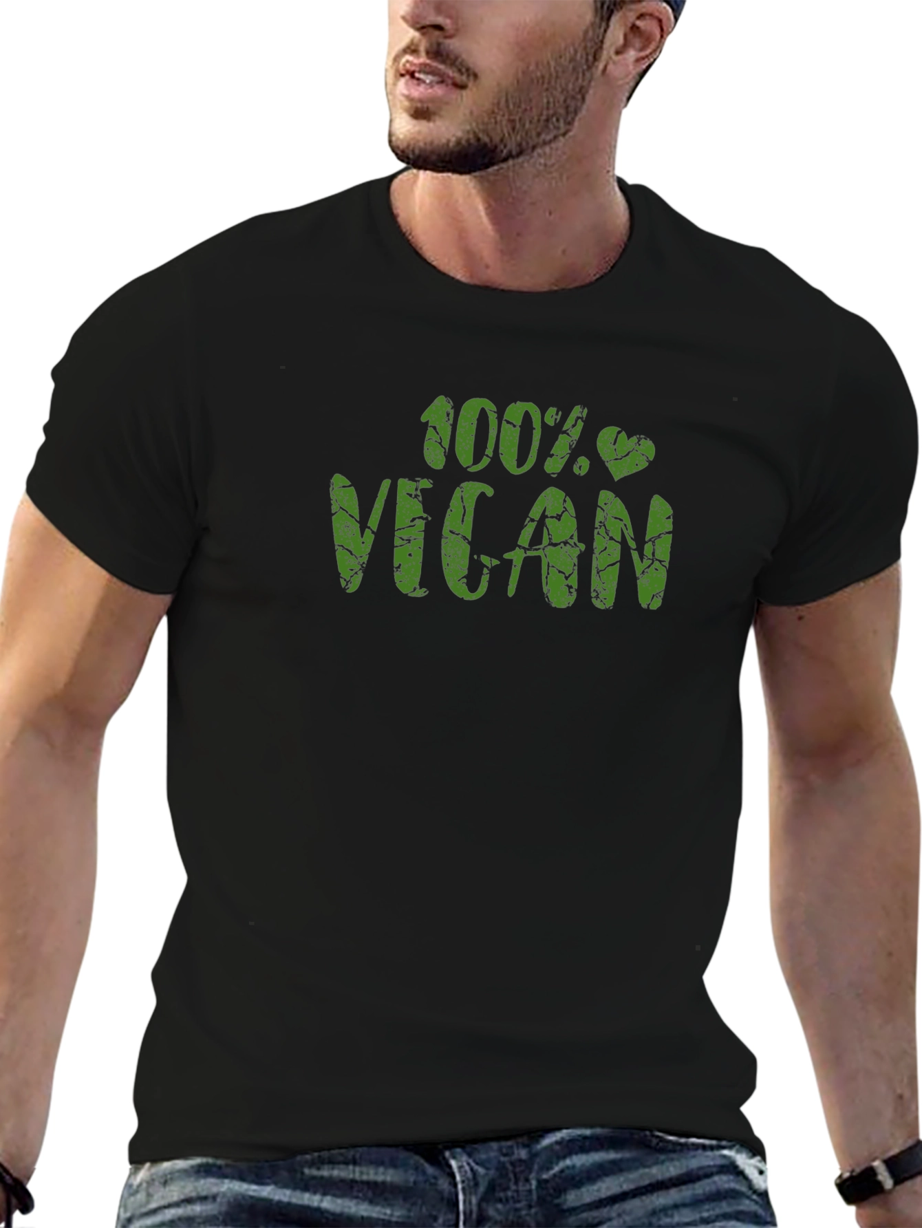 100% Vegan Black T-Shirt