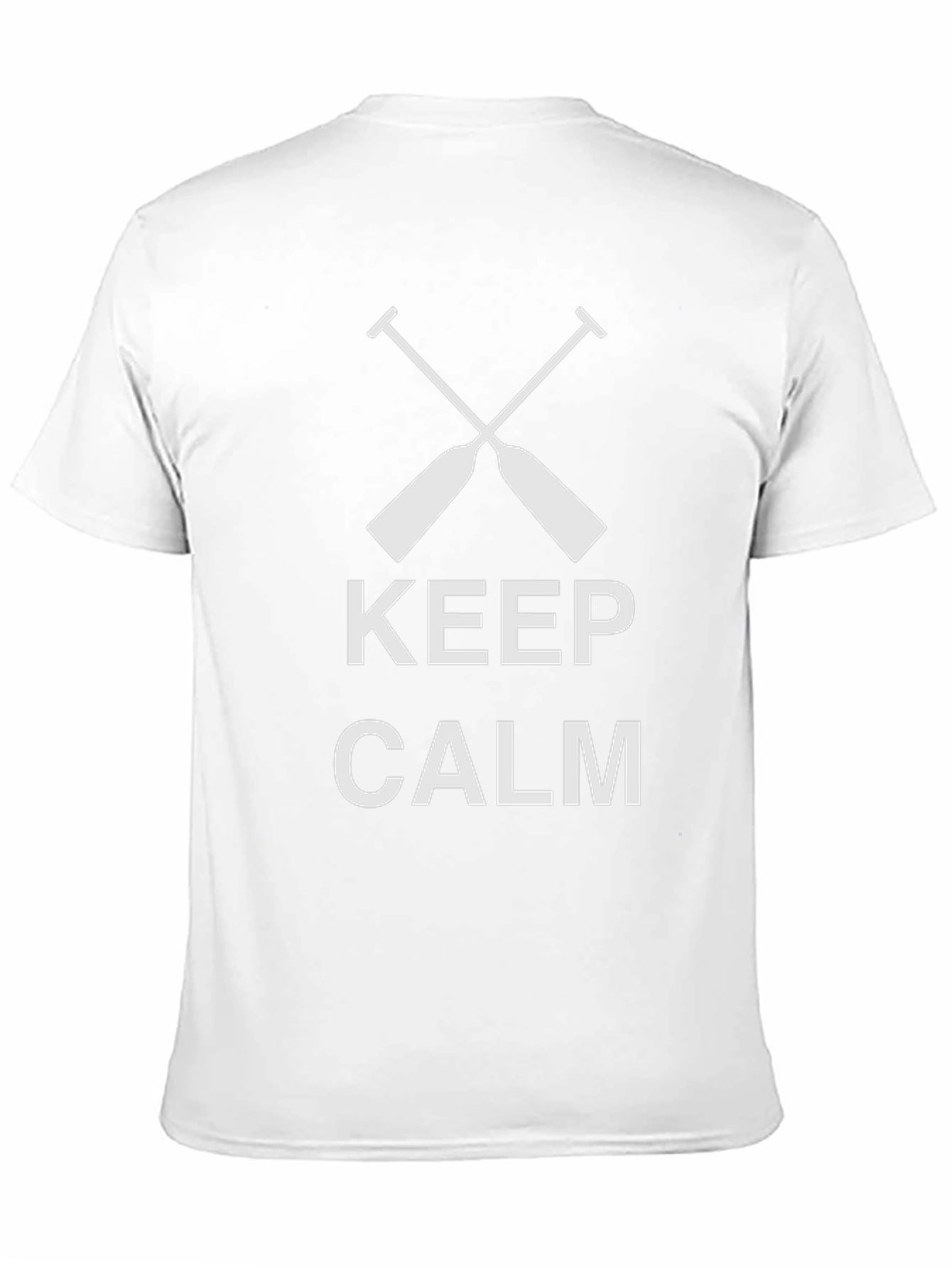 Keep Calm Rowing T-Shirt - Black Crew Neck